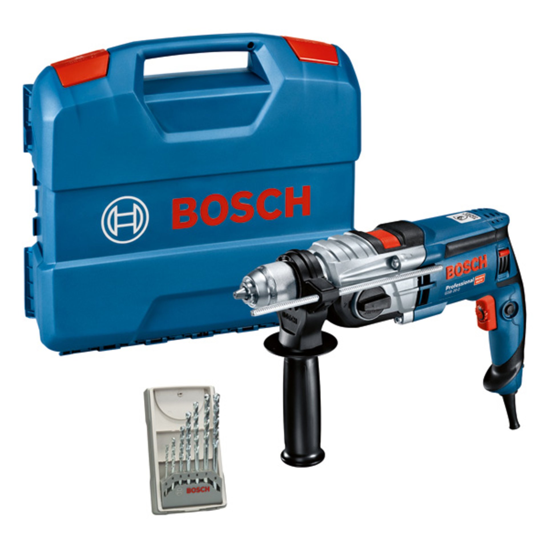 Schlagbohrmaschine GSB 20-2, 7-tlg. Steinbohrer-Set CYL-1 in L-Case