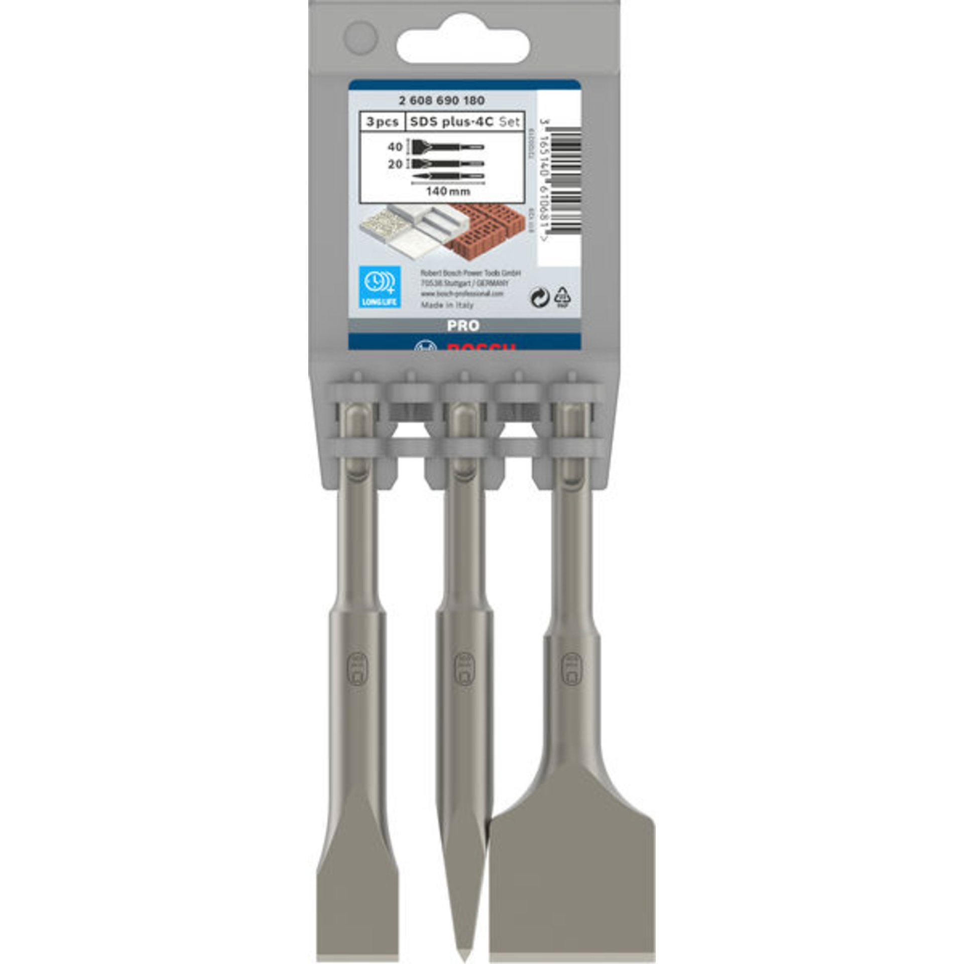 PRO SDS plus-4C Meißel-Set, 20; 40x140; 140; 140 mm, 3-tlg.