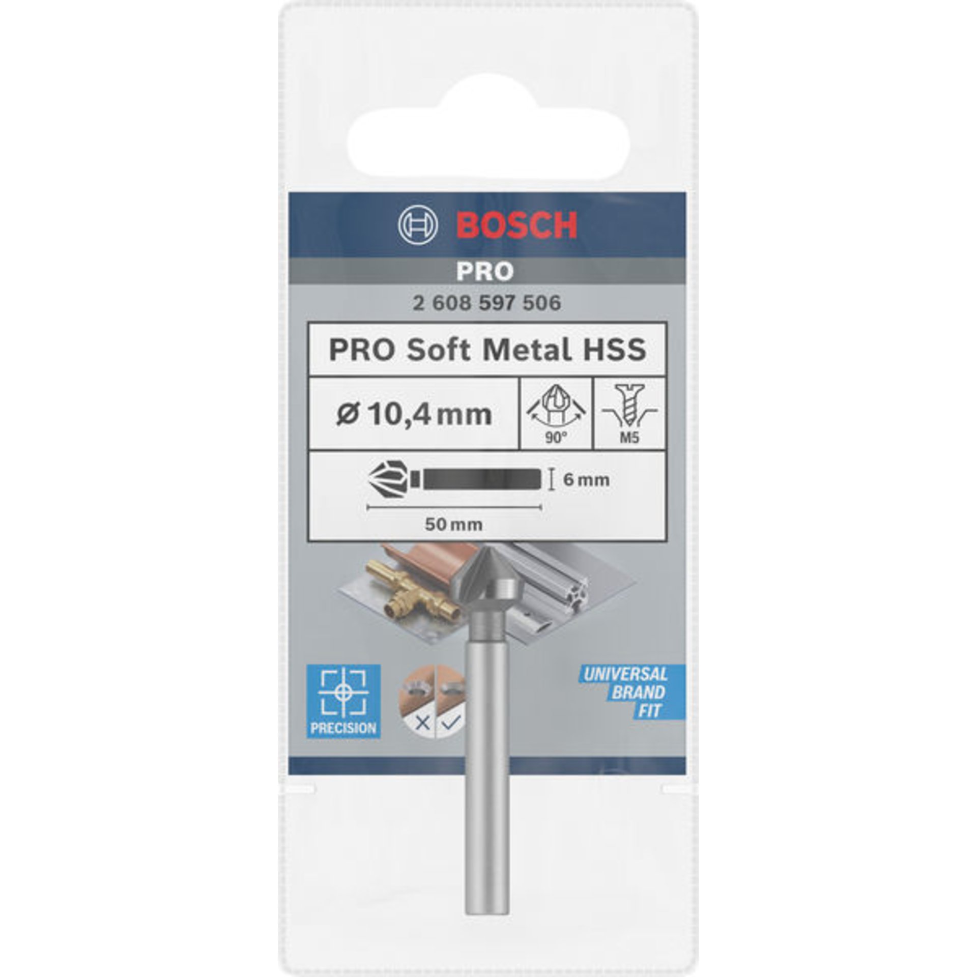 PRO Soft Metal HSS Kegelsenker, 10,4 x 50 mm, M5