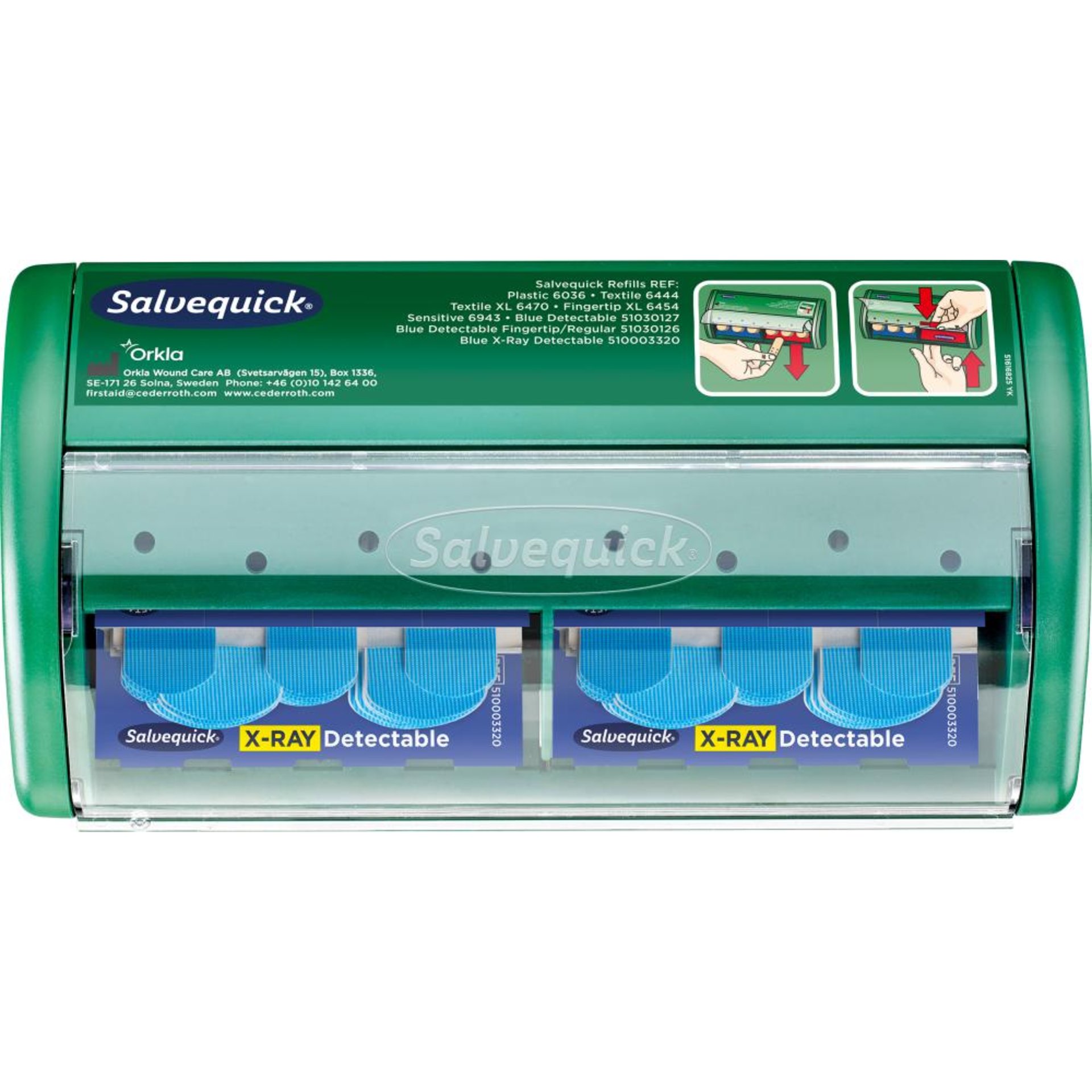 Salvequick Pflasterspend.X-Ray Detectable 2x30 Pflaster Spender