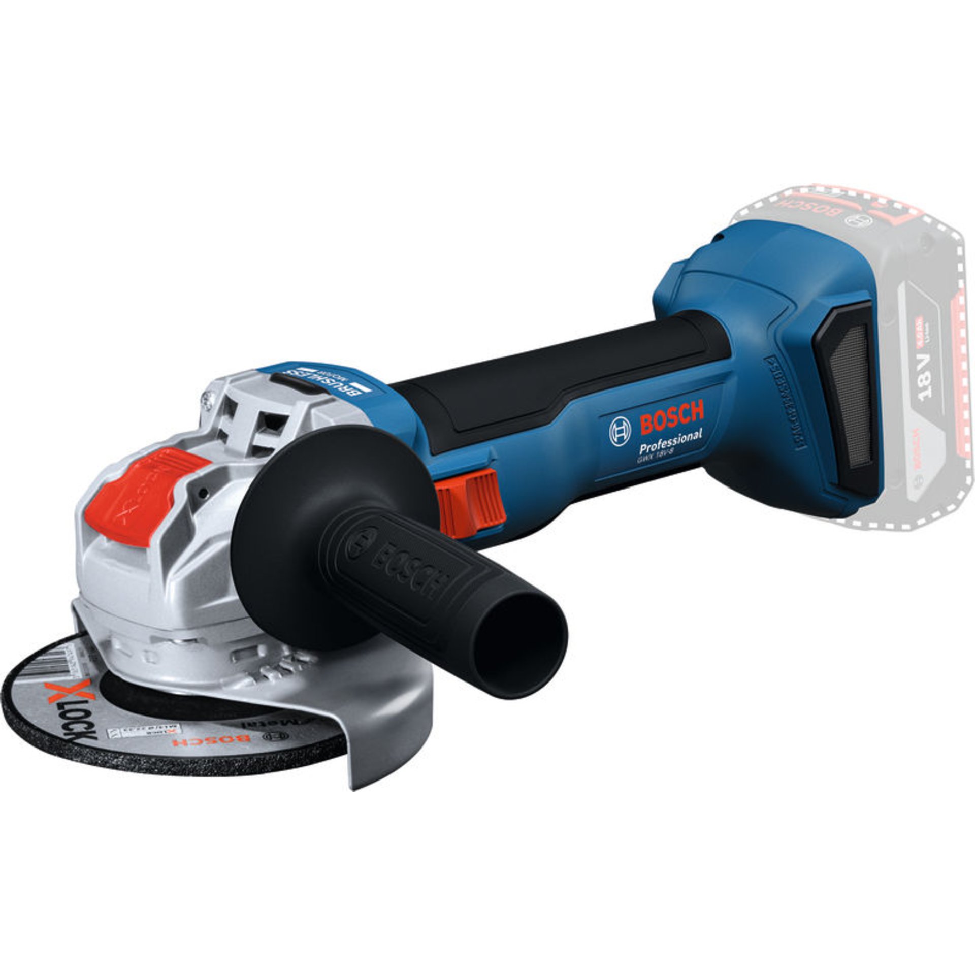 Winkelschleifer mit X-LOCK GWX 18V-8 in L-BOXX