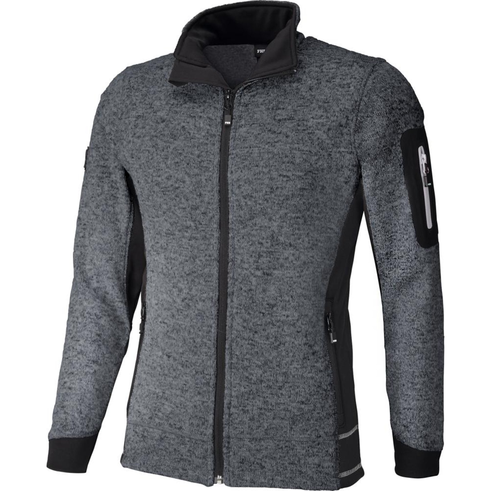 Herren-Jacke CHRISTOPH anthrazit-schwarz 2XL Strick-Fleece FHB