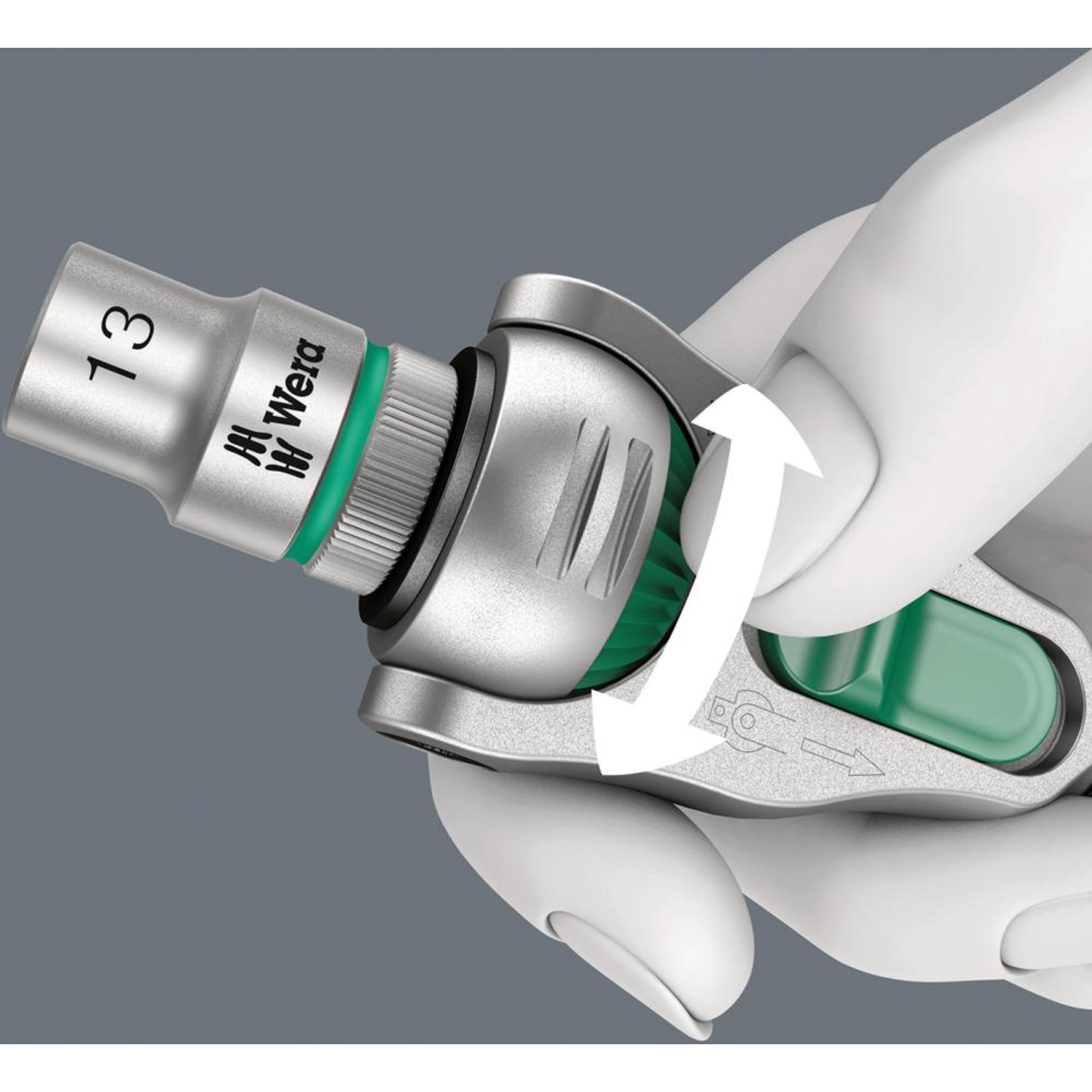Umschaltknarre 1/4" ZYKLOP speed Wera