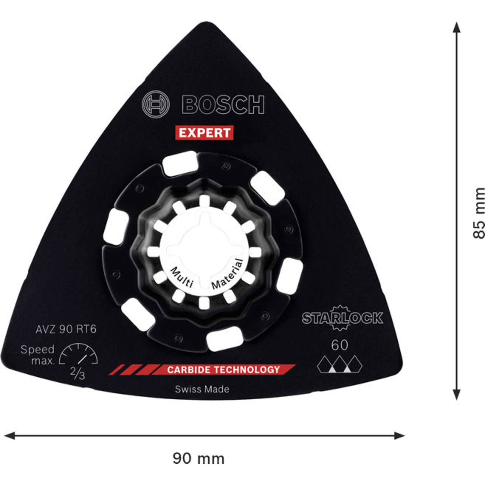 EXPERT AVZ 90 RT6 Schleifplatte, 90 mm