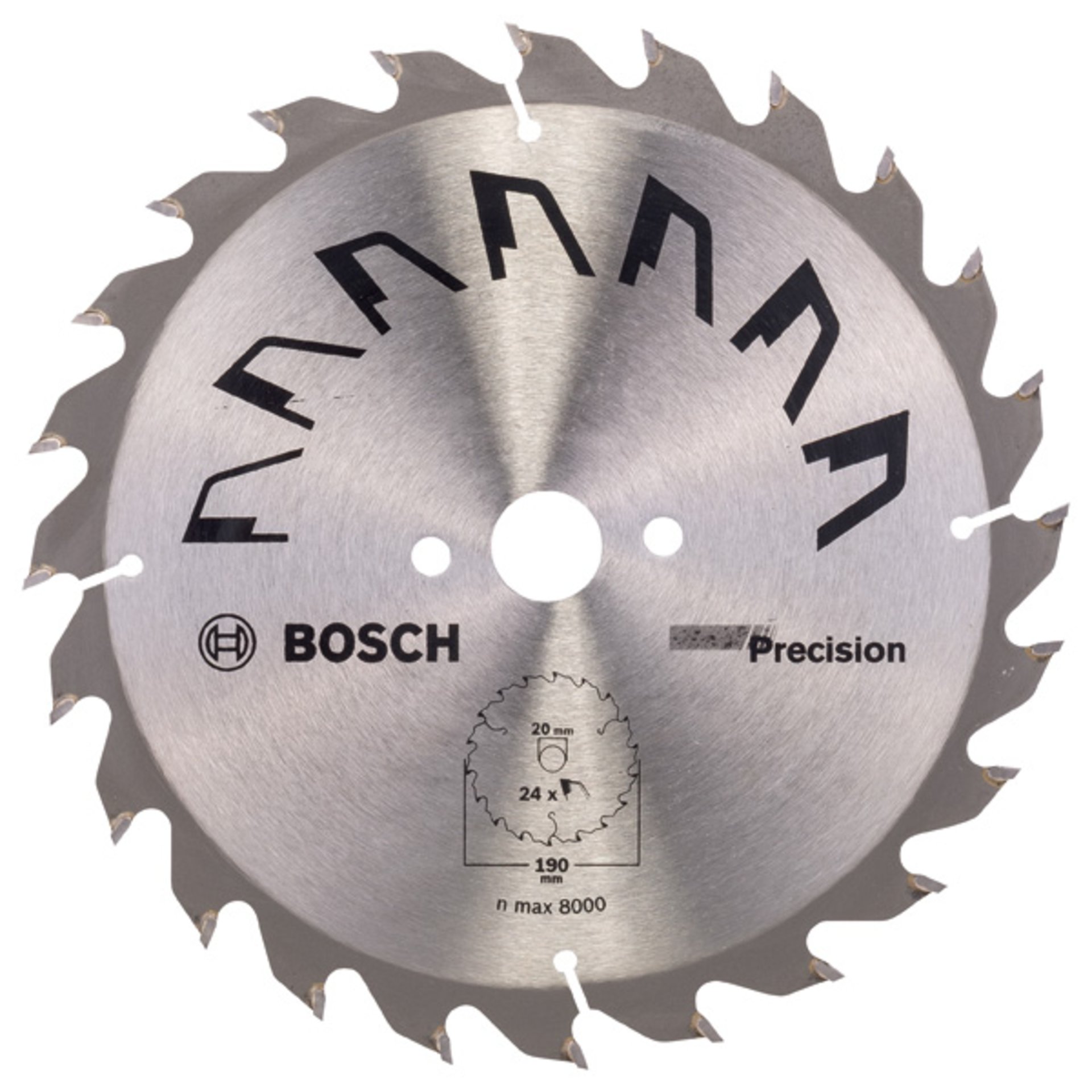 Kreissägeblatt PRECISION D= 190 mm, Bohrung= 20 mm, Z= 24