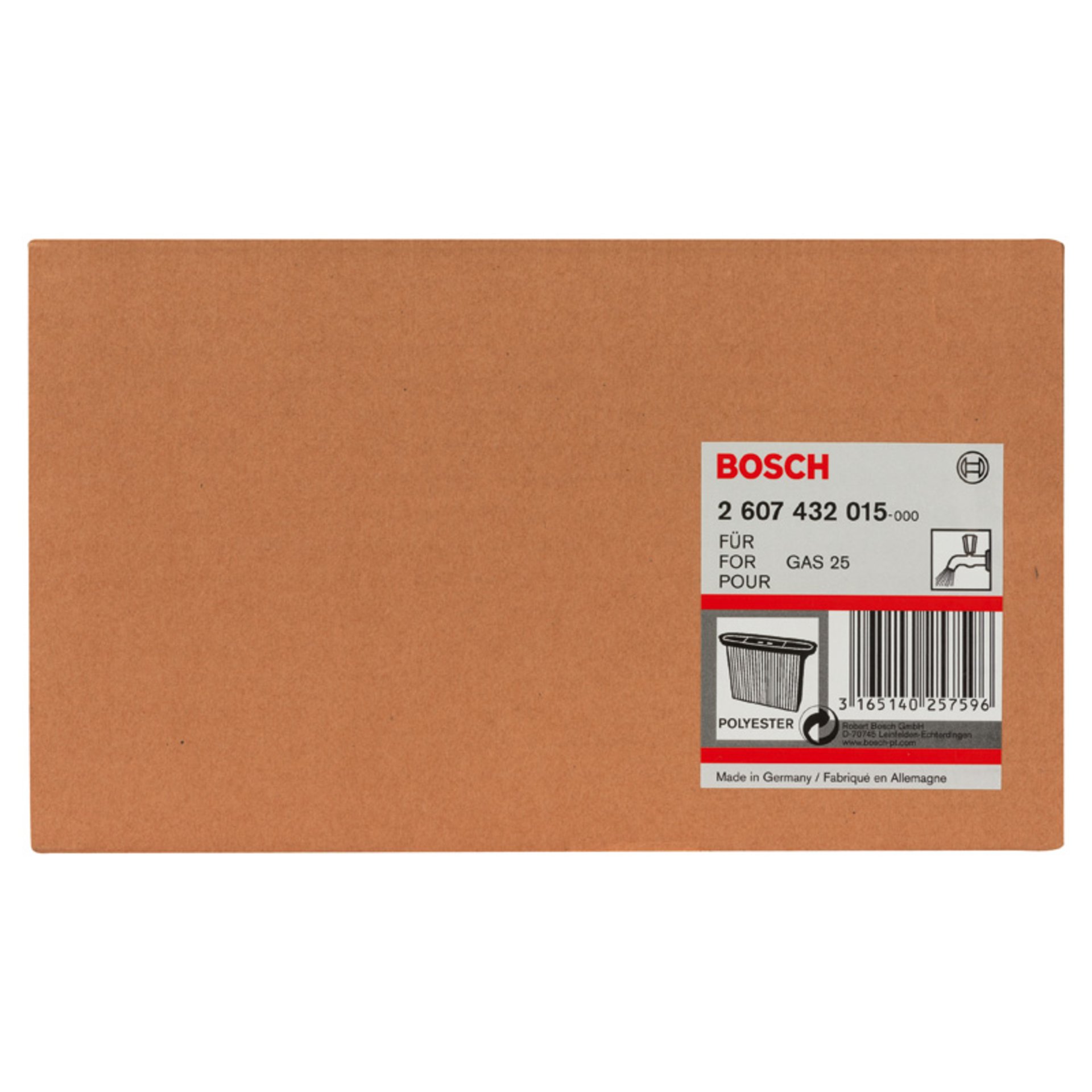 Faltenfilter, Polyester, viereckig, 4300 cm², 257 x 69 x 187 mm