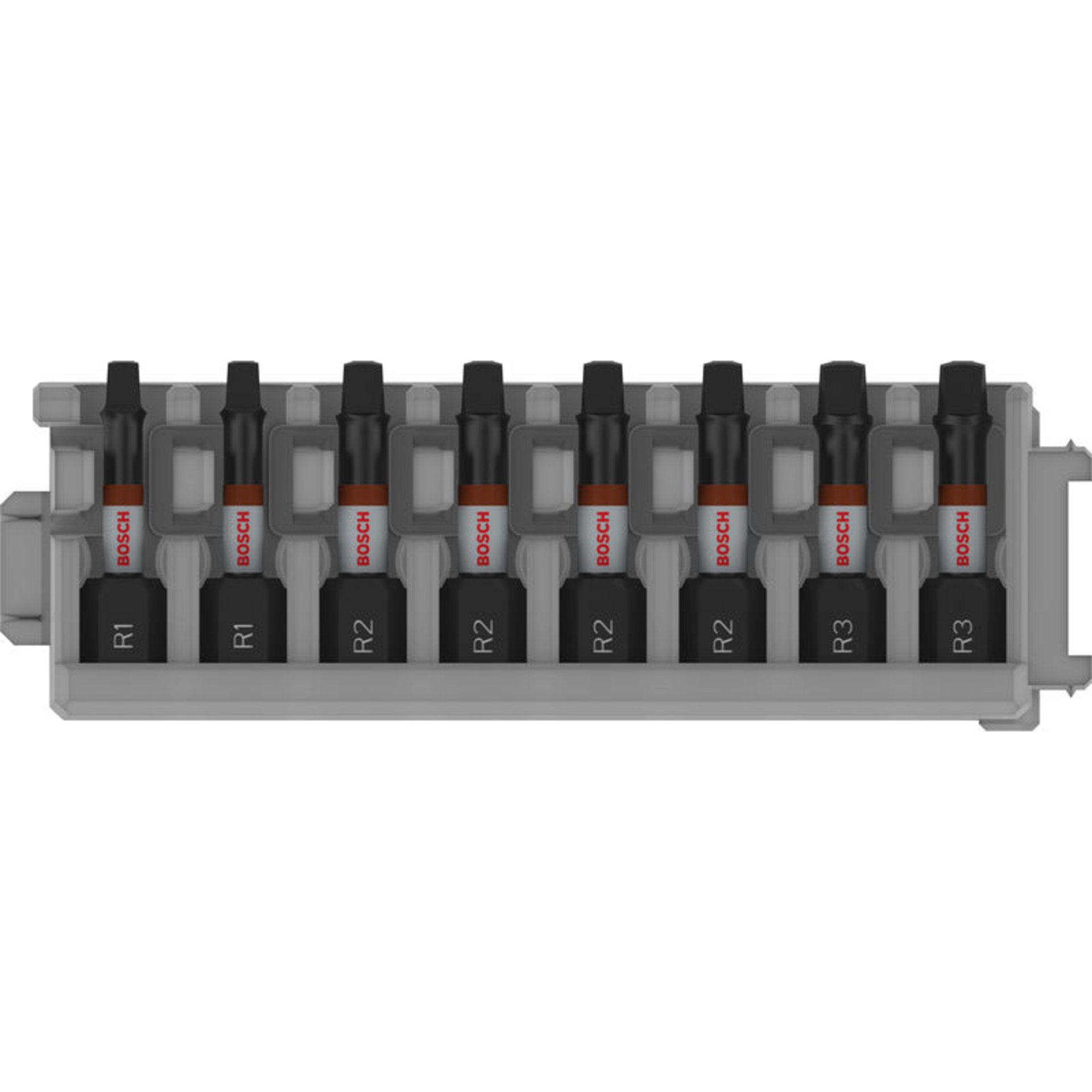 PRO R Impact Bit Set, 2 x R1, 4 x R2, 2 x R3, 55 mm, 8-tlg