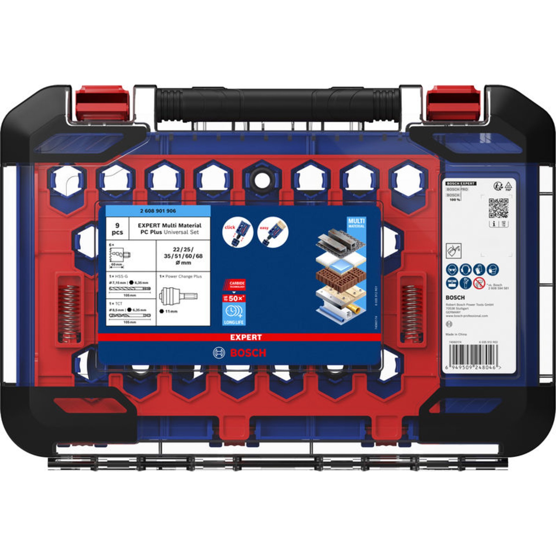 EXPERT Multi Material Power Change Plus-Lochsäge, 22/25/35/51/60/68x60 mm,9-tlg.