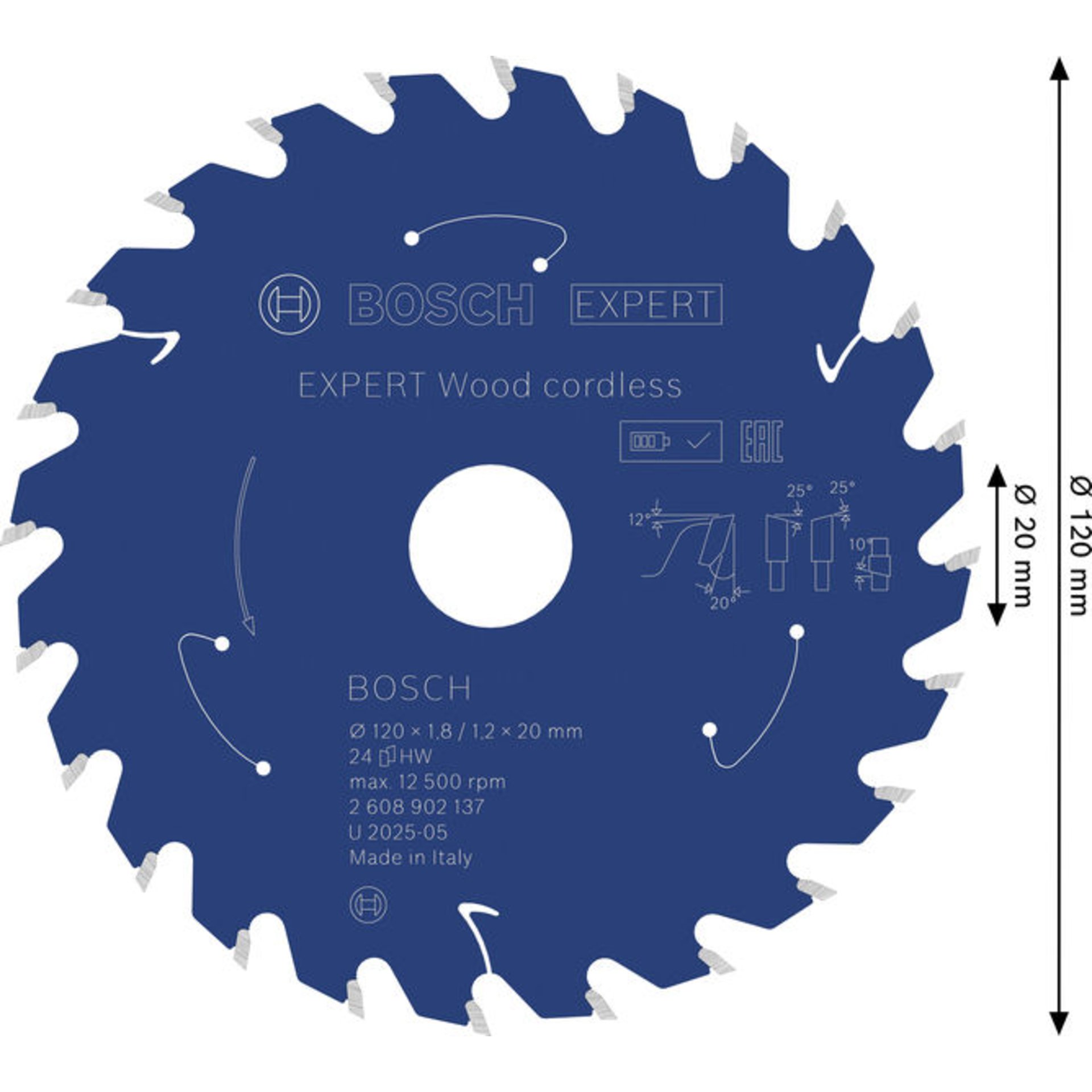 EXPERT Wood Kreissägeblatt, 120x20 mm, Z24