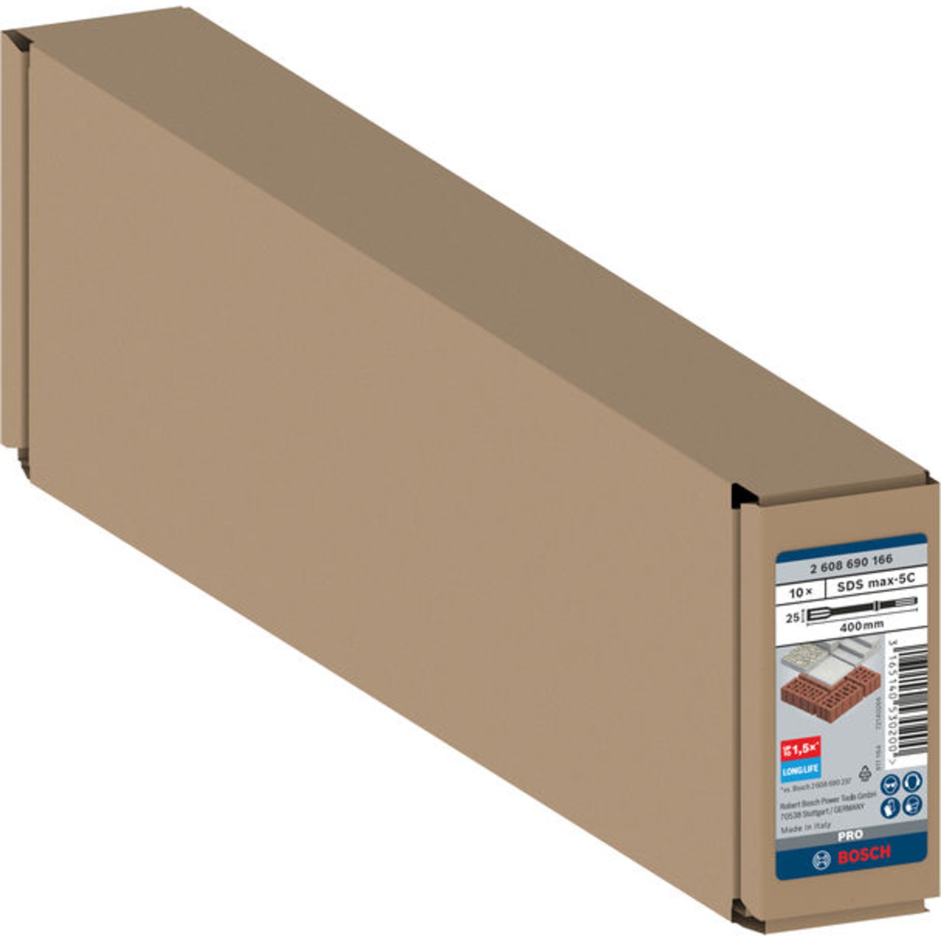 PRO SDS max-5C Flachmeißel-Set, 25 x 400 mm, 10-tlg.