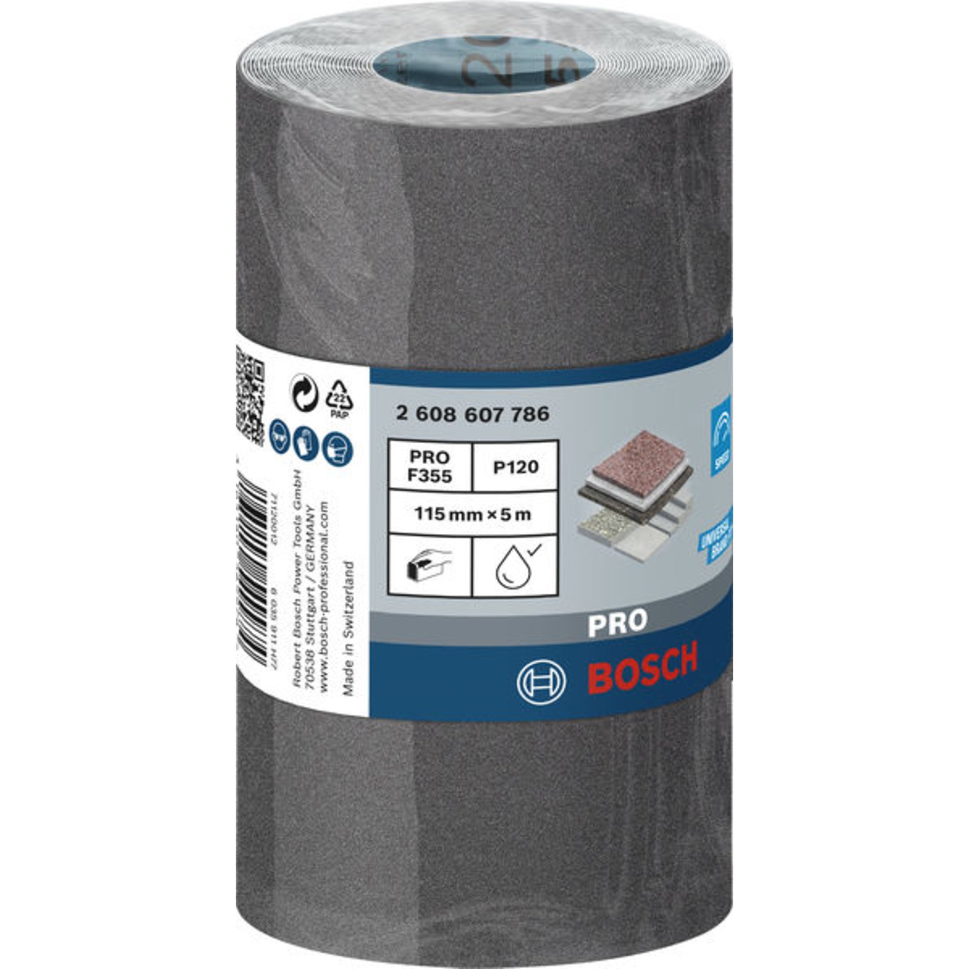 PRO C355 Schleifrolle, 115 mm, 5 m, G120