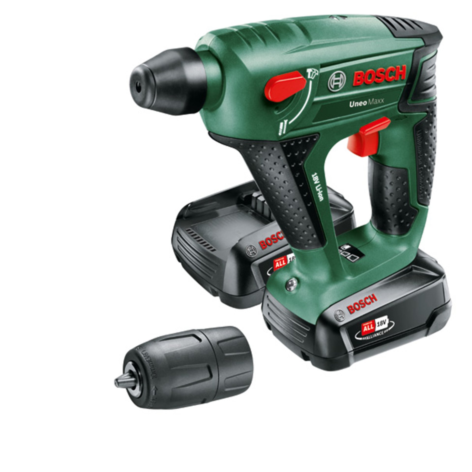 Akku-Bohrhammer UNEO Maxx, 2 x Akku PBA 18V 2.5Ah