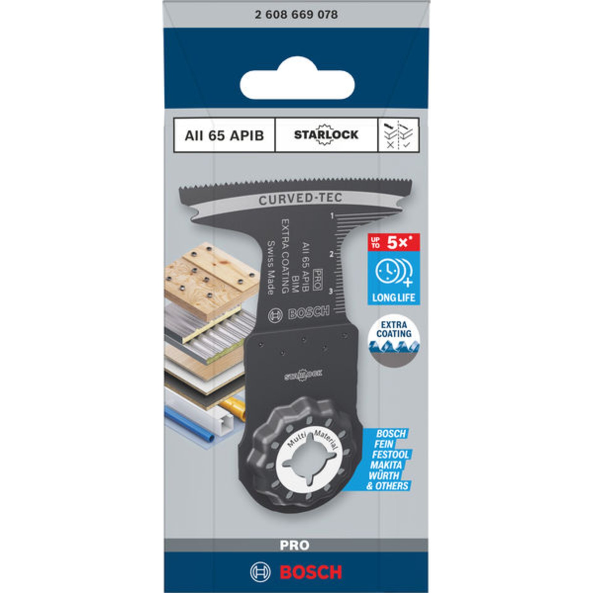 PRO AII 65 APIB Blatt für Multifunktionswerkzeuge, 65 x 40 mm