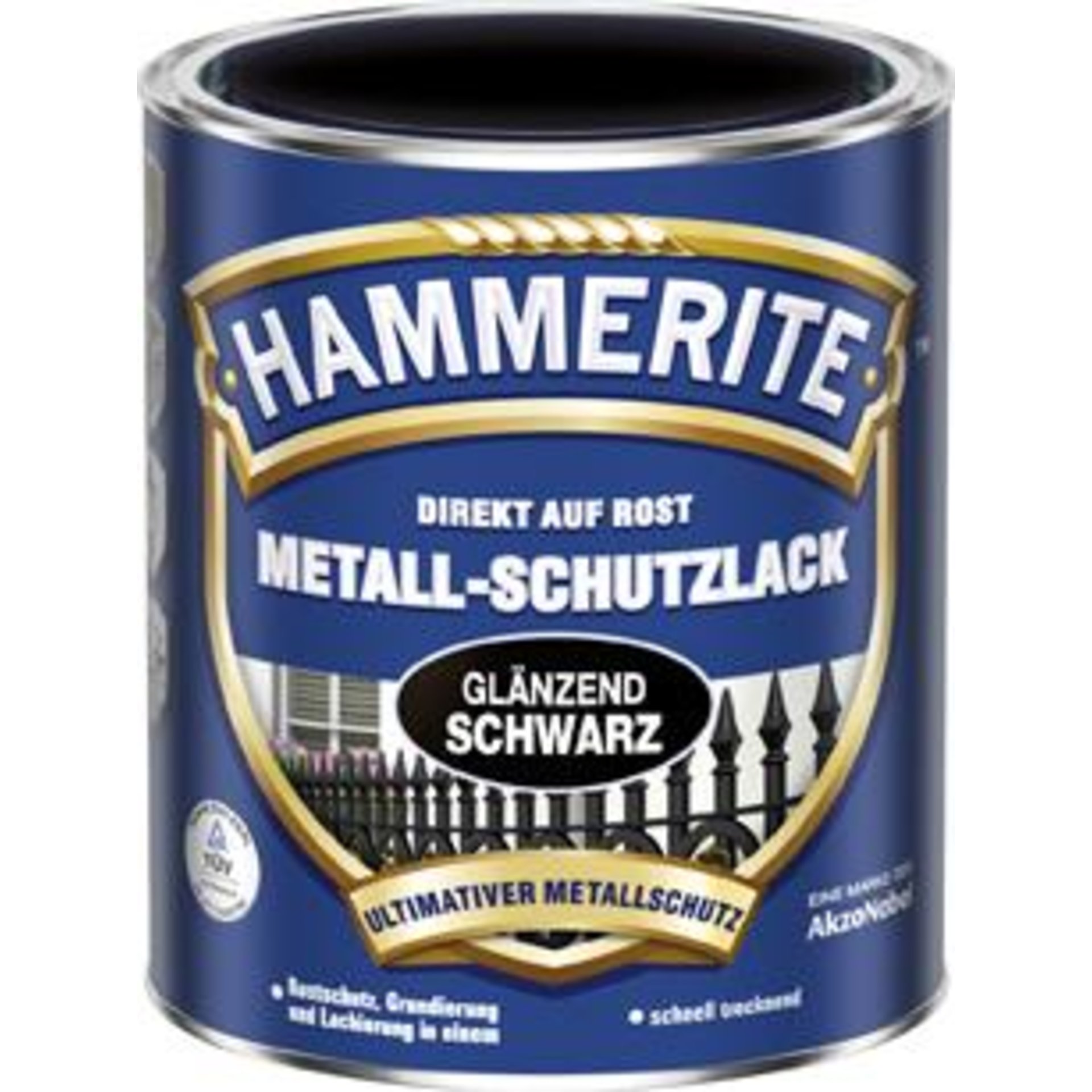 Metall-Schutzlack GL 750 ml schwarz HAMMERITE