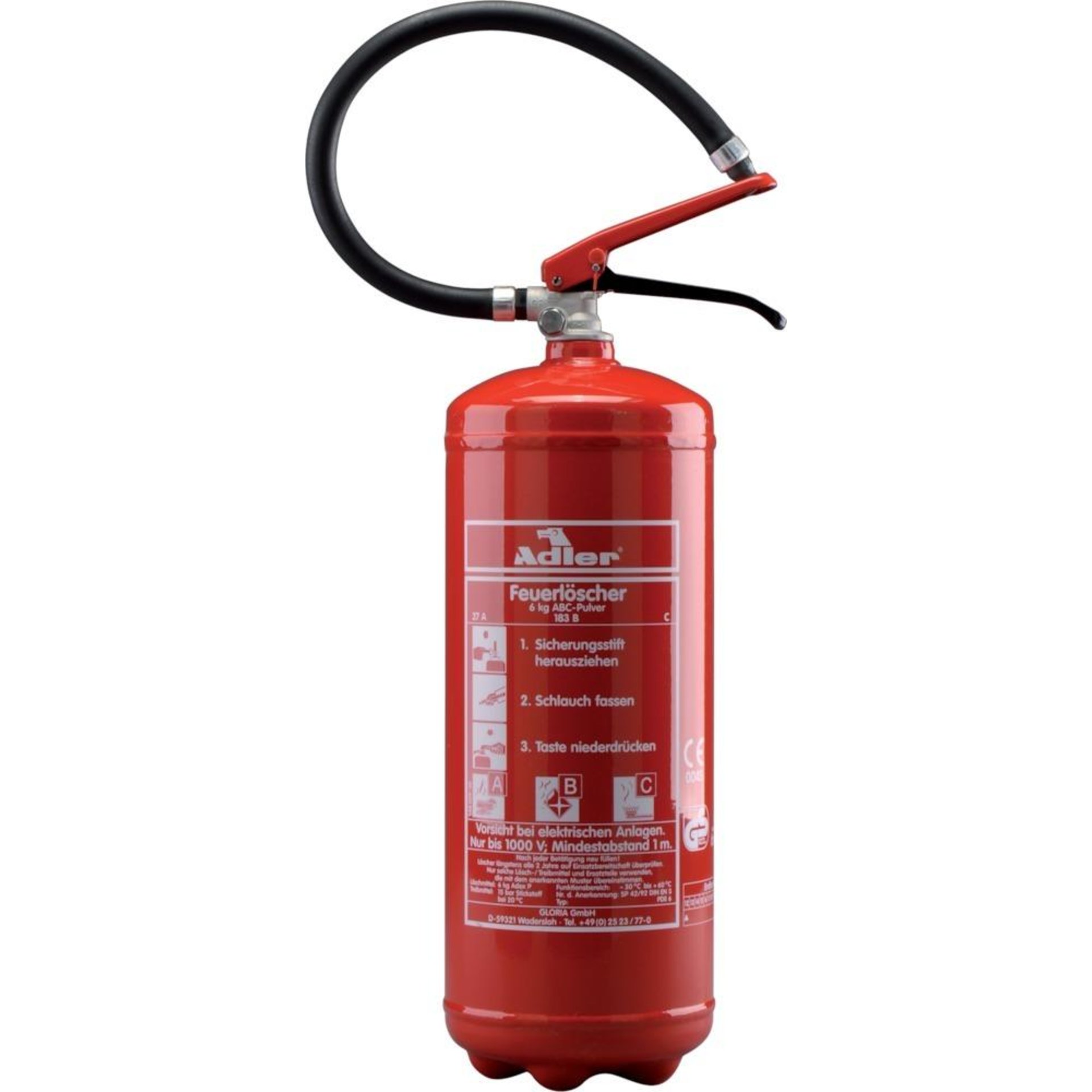 Dauerdruckpulverlöscher 12 kg PD 12 GA Adler GLORIA