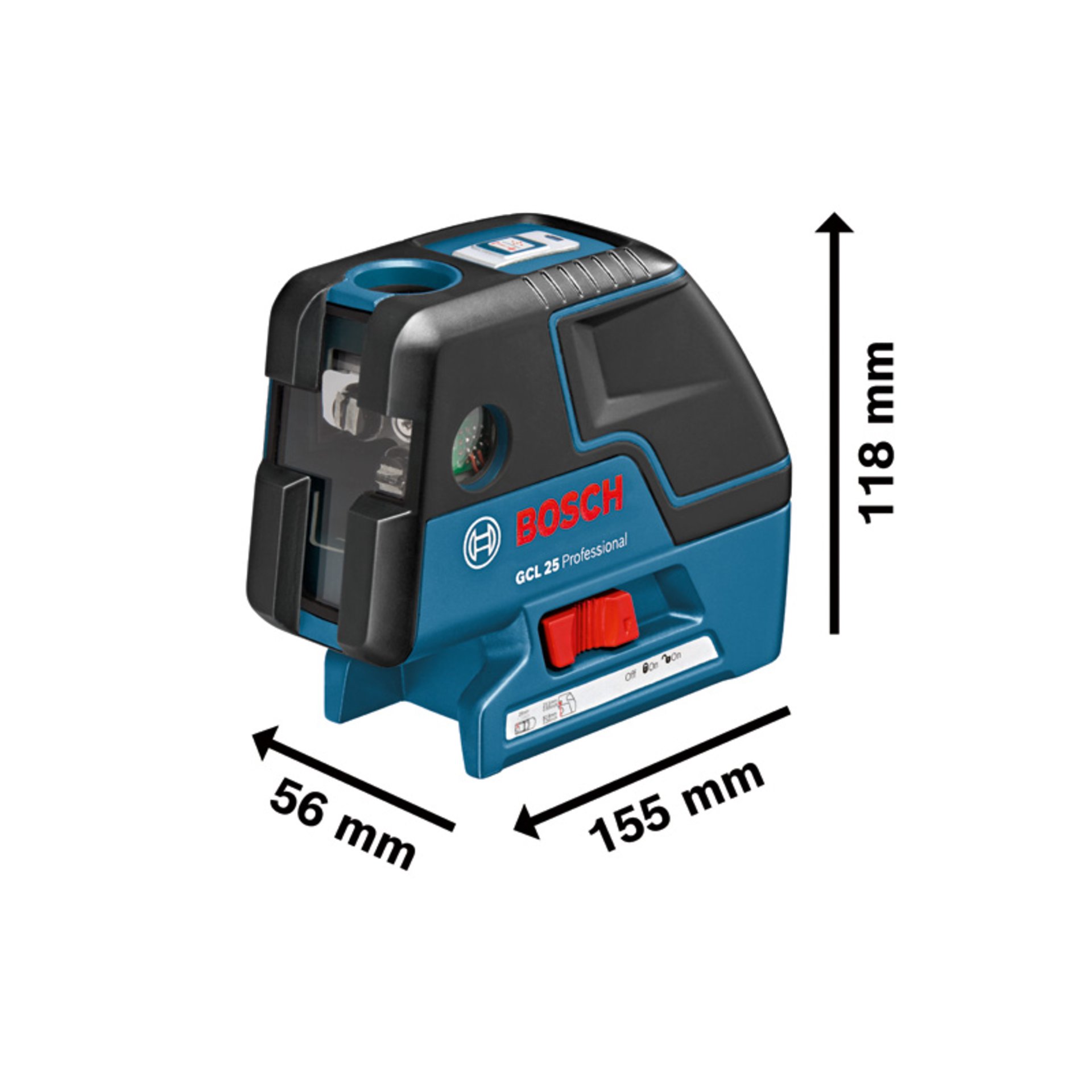 Kombilaser GCL 25, 4 x 1,5 V-LR6-Batterie (AA)