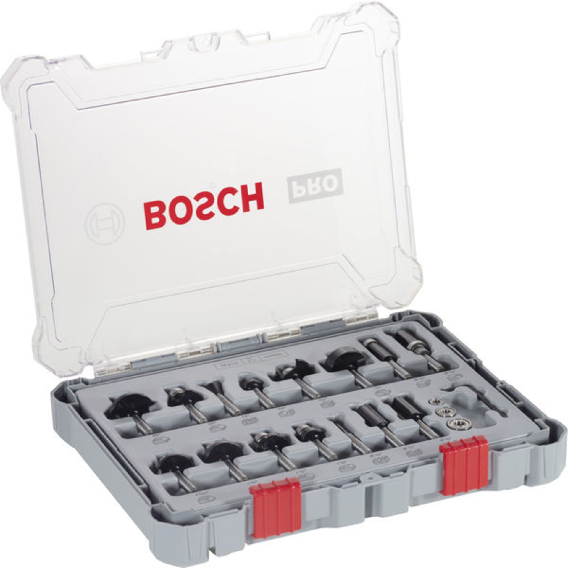 PRO Fräser-Set gemischt, Schaft 1/4", 15-tlg.