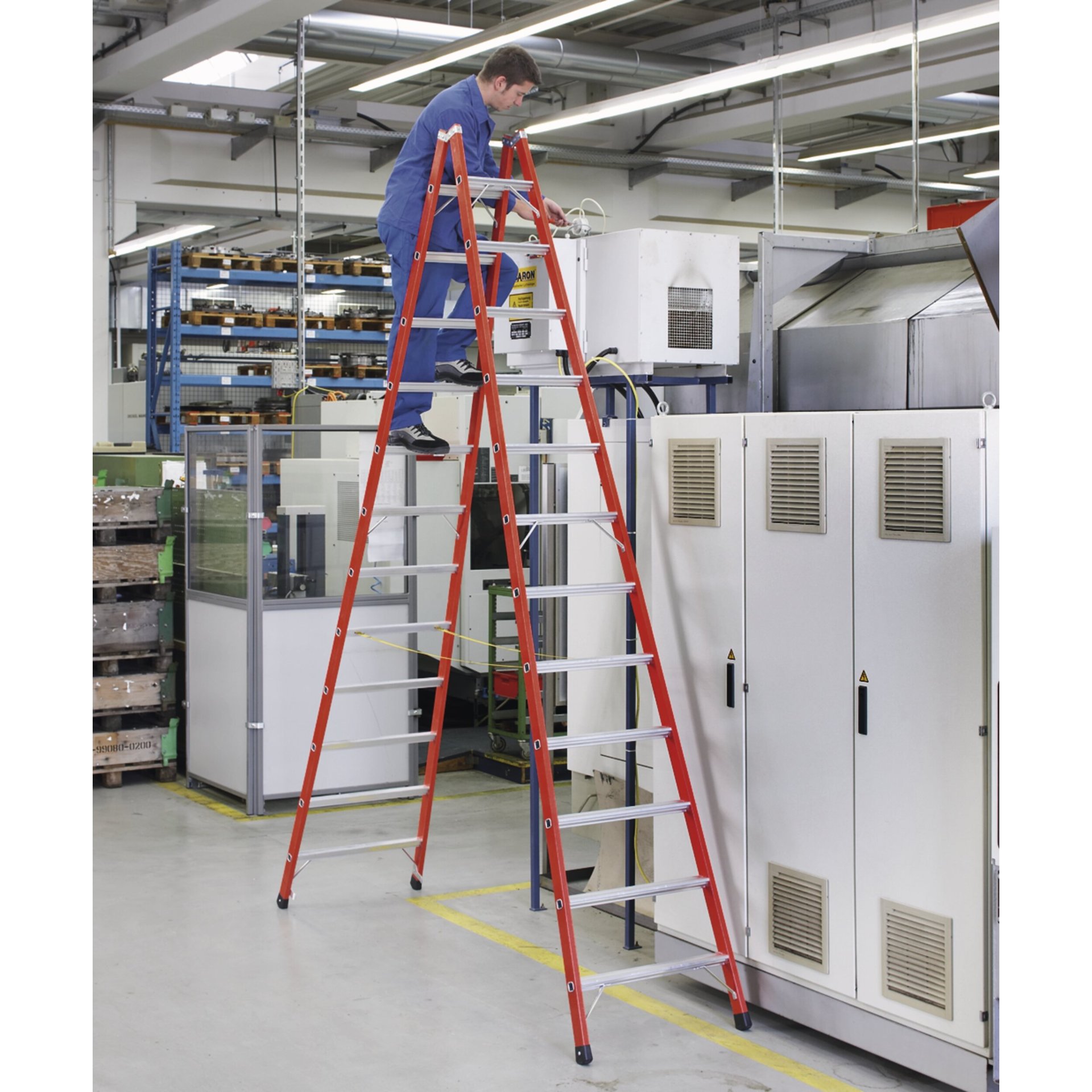 EFAmix B - Kst-Stufen-Stehleiter 2 x 10 Sprossen