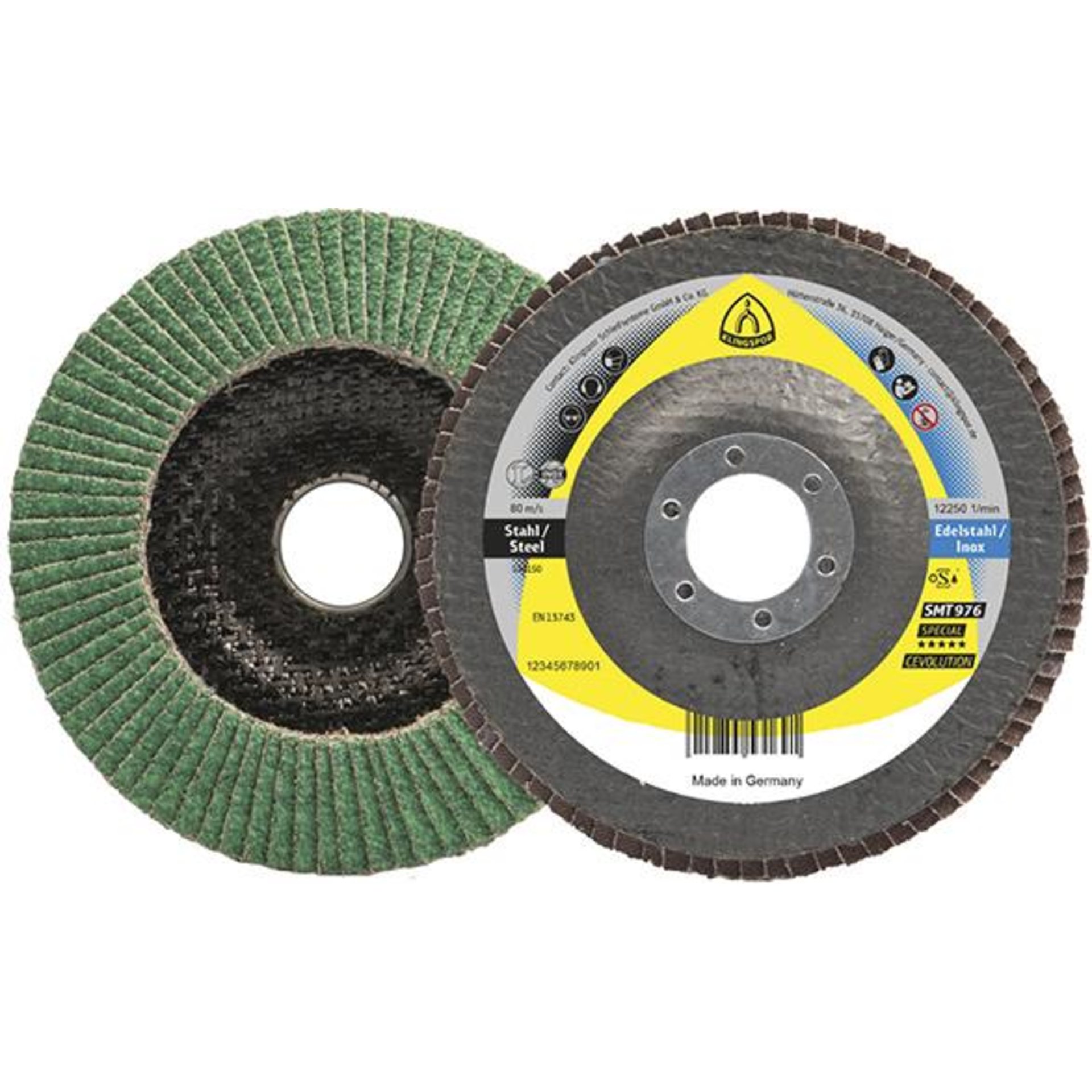 Fächerschleifsch. SMT 976125x22,23mm gewölbt K40 Keramikkorund K40 Klingspor