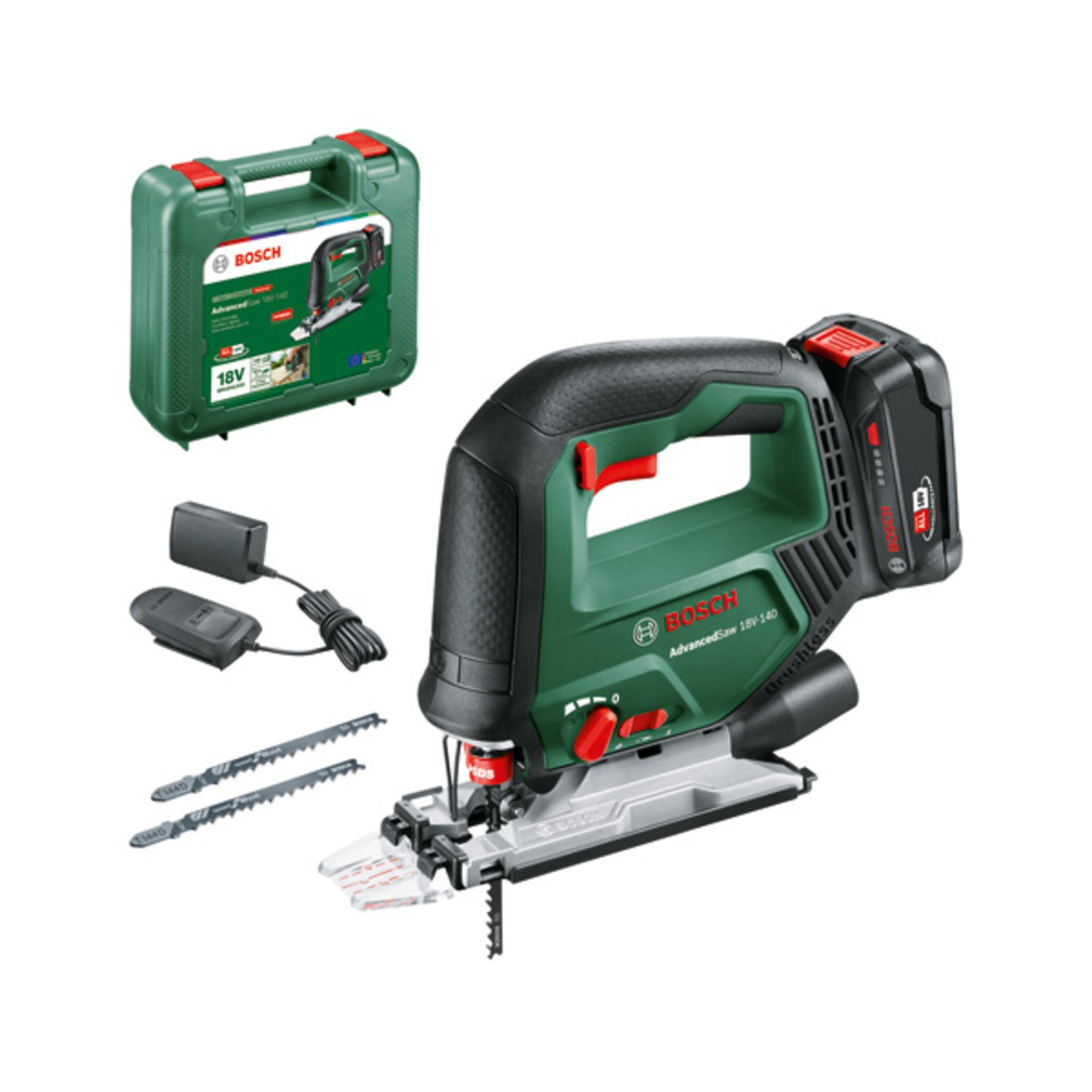Akku-Stichsäge AdvancedSaw 18V-140, 1 x Akku PBA 18V 2.0Ah