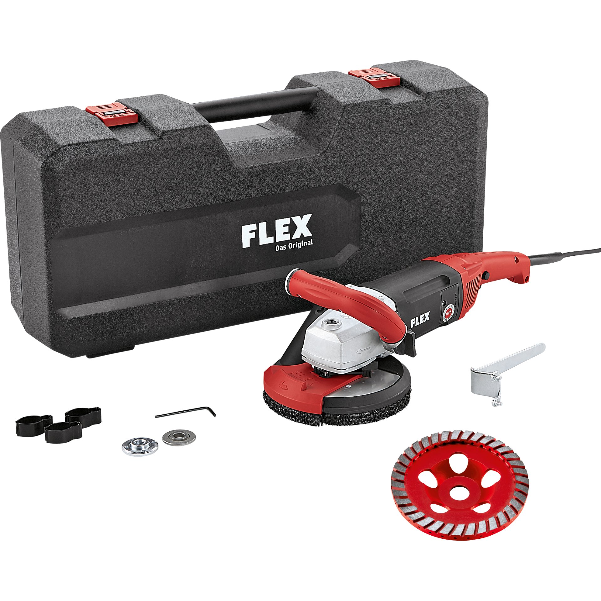 Kraftvoller 1750 Watt Sanierungsschleifer für randnahes Schleifen, 150 mm LD 18-7 150 R, Kit Turbo-Jet