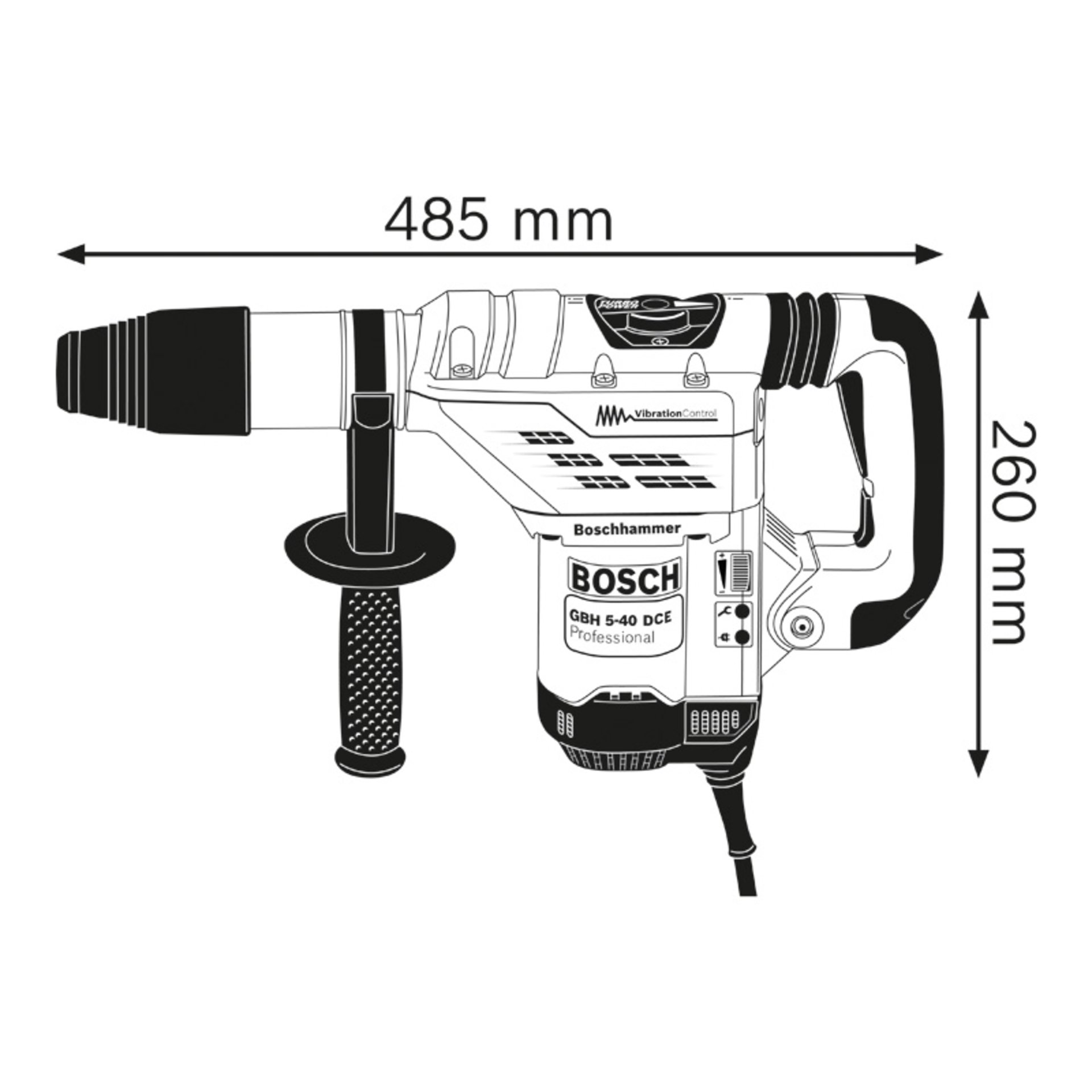 Bohrhammer mit SDS max GBH 5-40 DCE