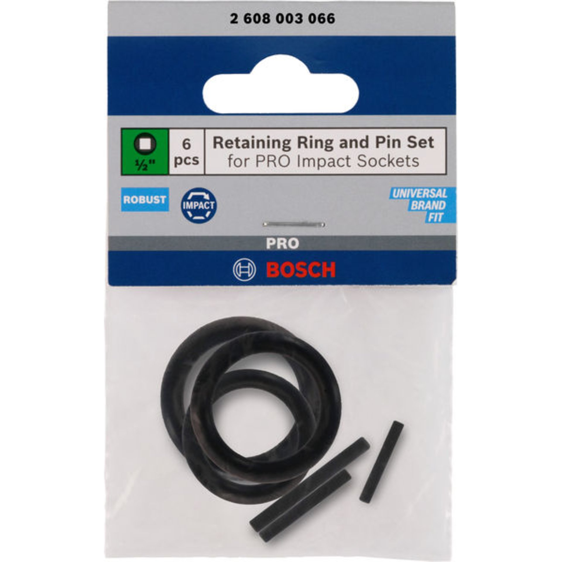 Set mit Haltering und Stift für PRO Impact Steckschlüsseleinsätze,1/2", 6-tlg.