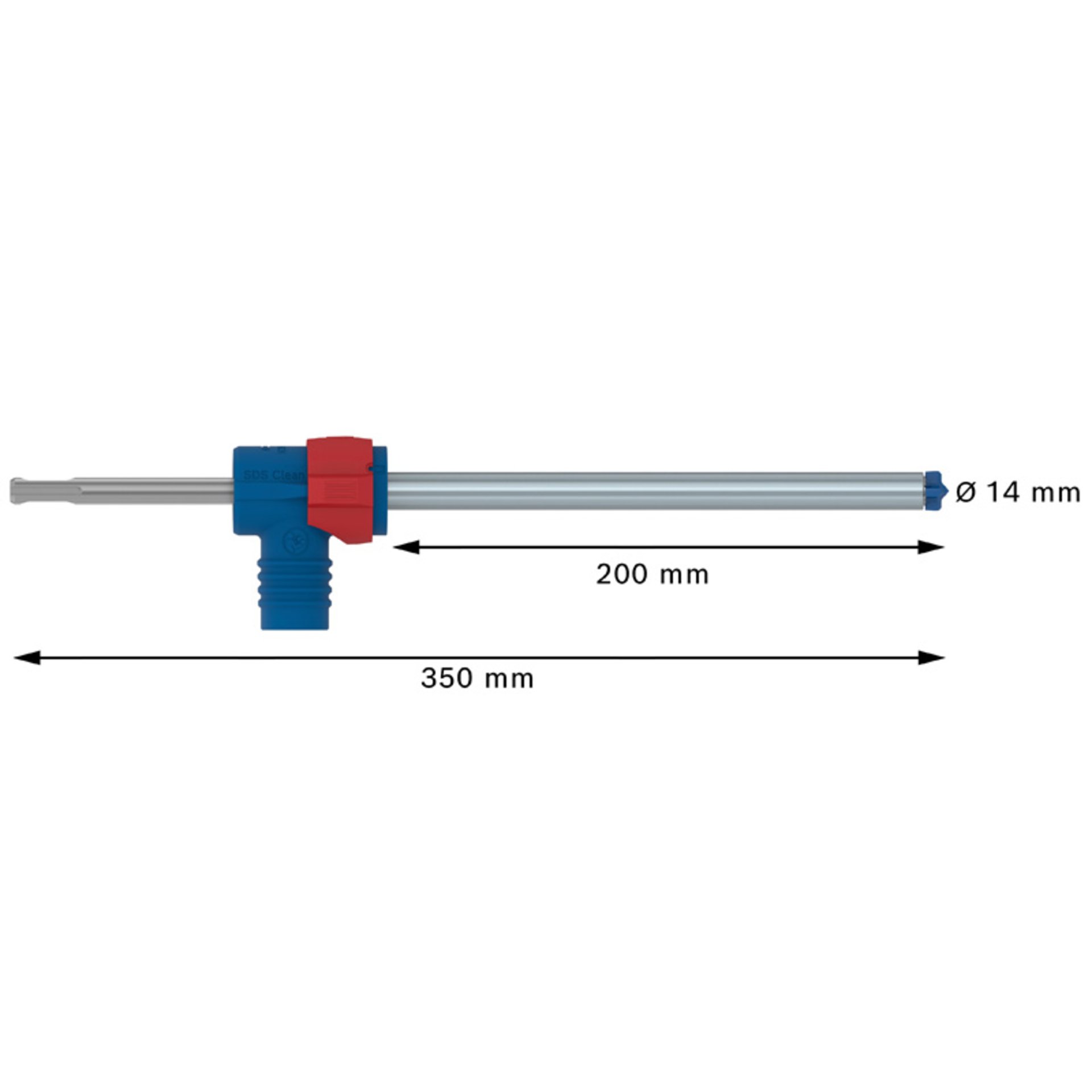 EXPERT SDS Clean plus-8X Hammerbohrer mit einem Anschluss, 14x200x350 mm