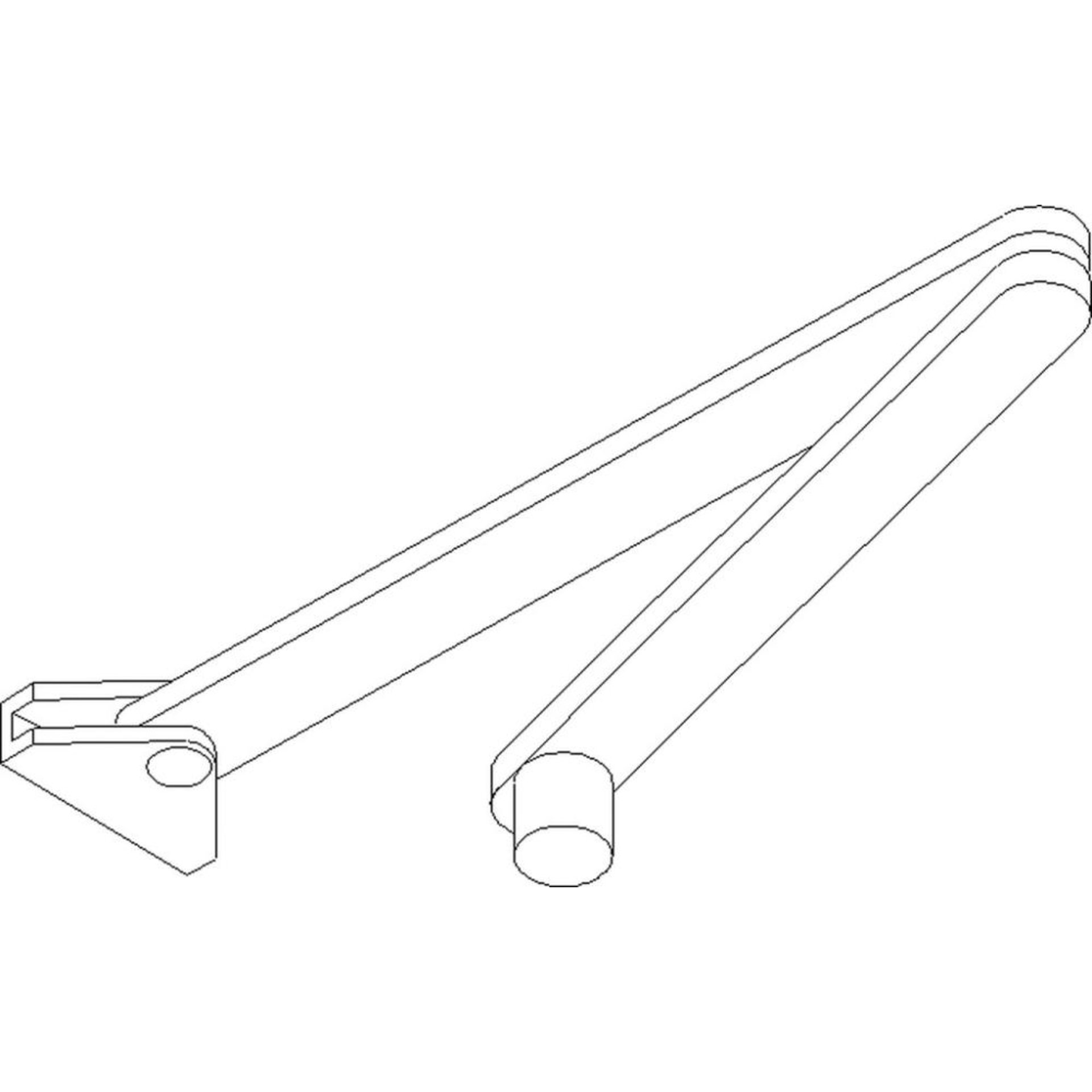 Gestänge zu TS 2000/4000 weiss (RAL 9016) GEZE