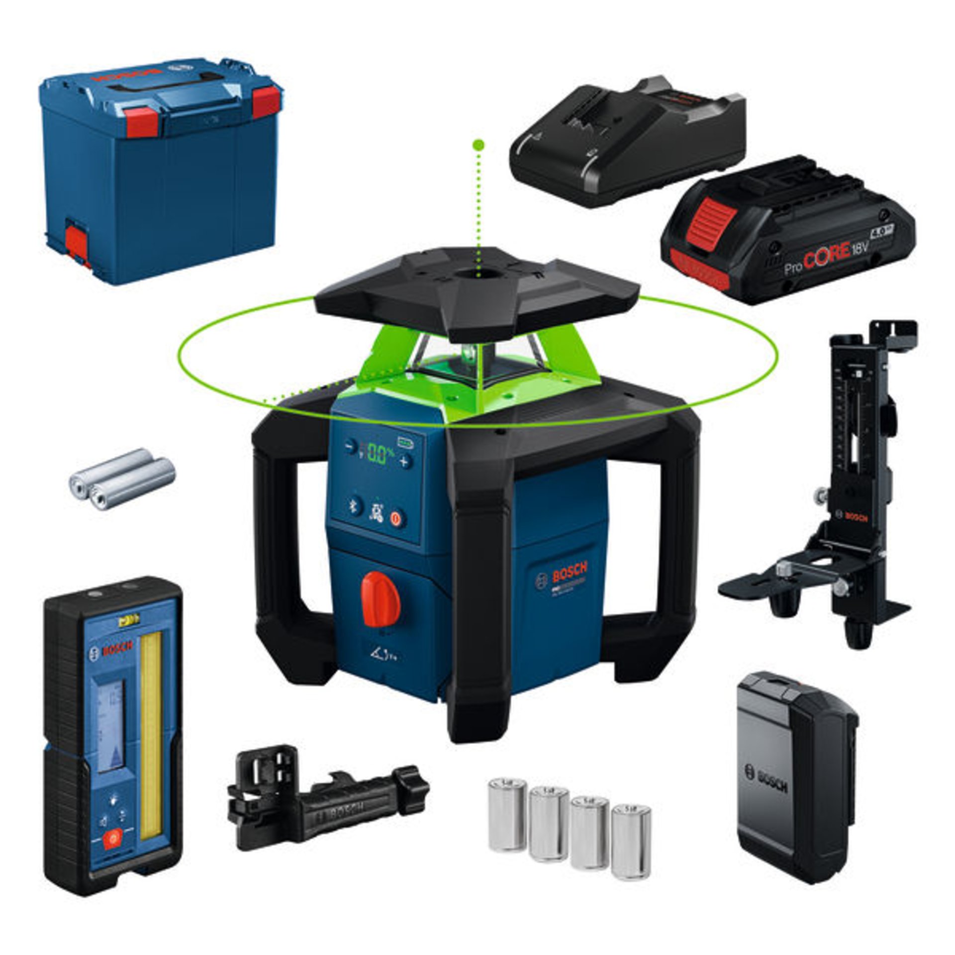Rotationslaser GRL18V-4-34CVG, 1 x Akku ProCORE18V 4.0Ah in L-BOXX