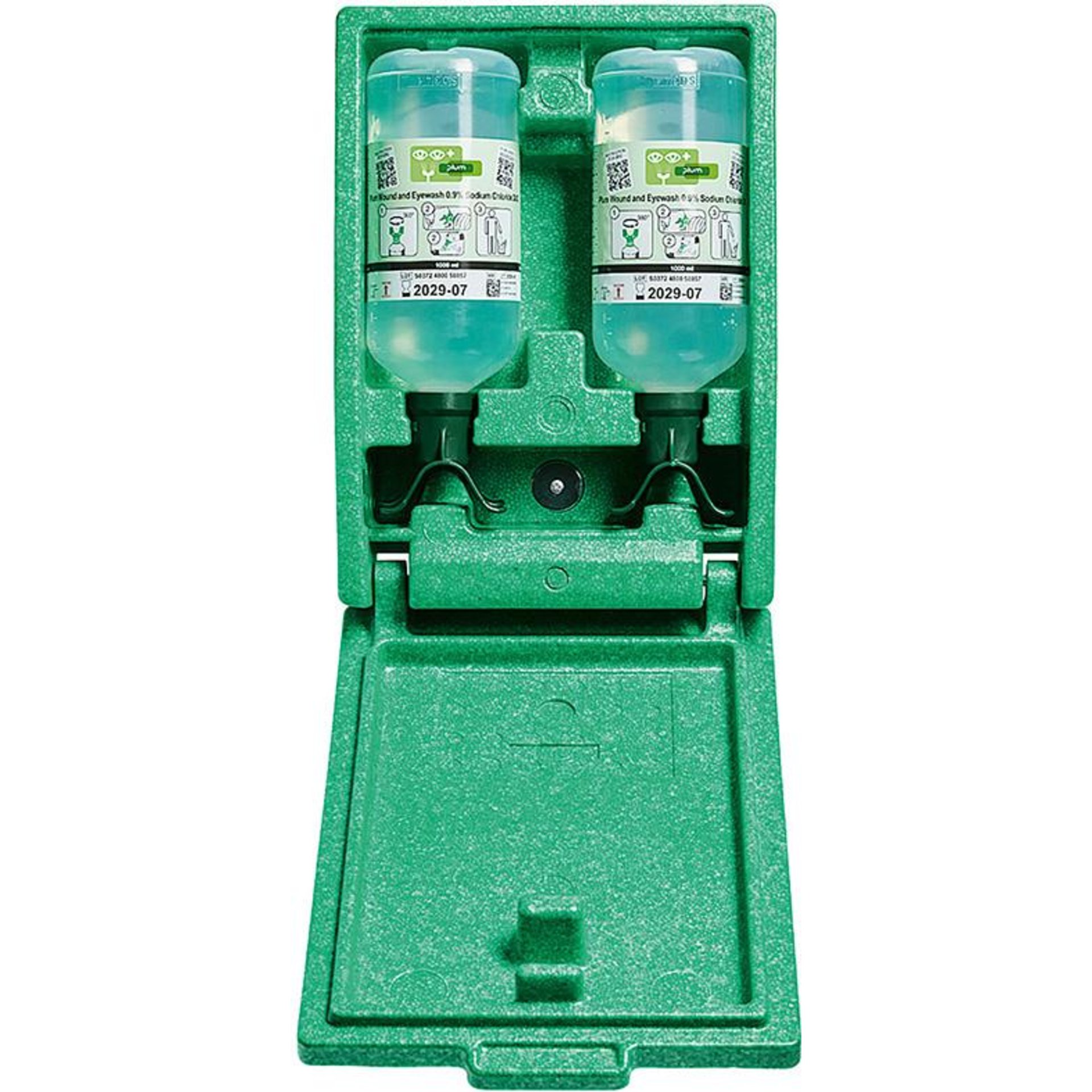 Augenspülstation Duo(2Fl.a 1000 ml in Wandbox) 40