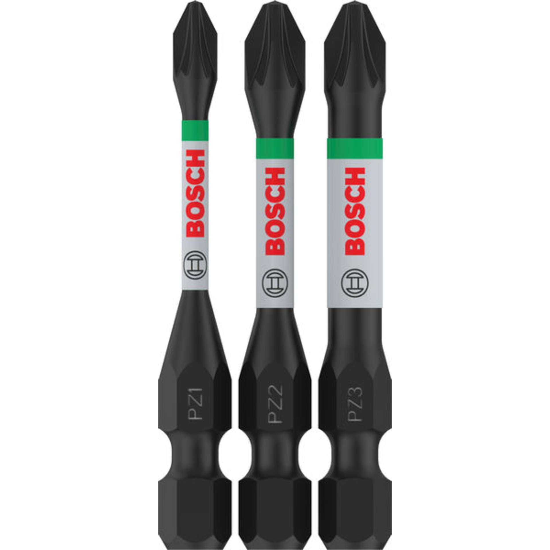 PRO Pozidriv Impact Bit Set, PZ1, PZ2, PZ3, 55 mm, 3-tlg.