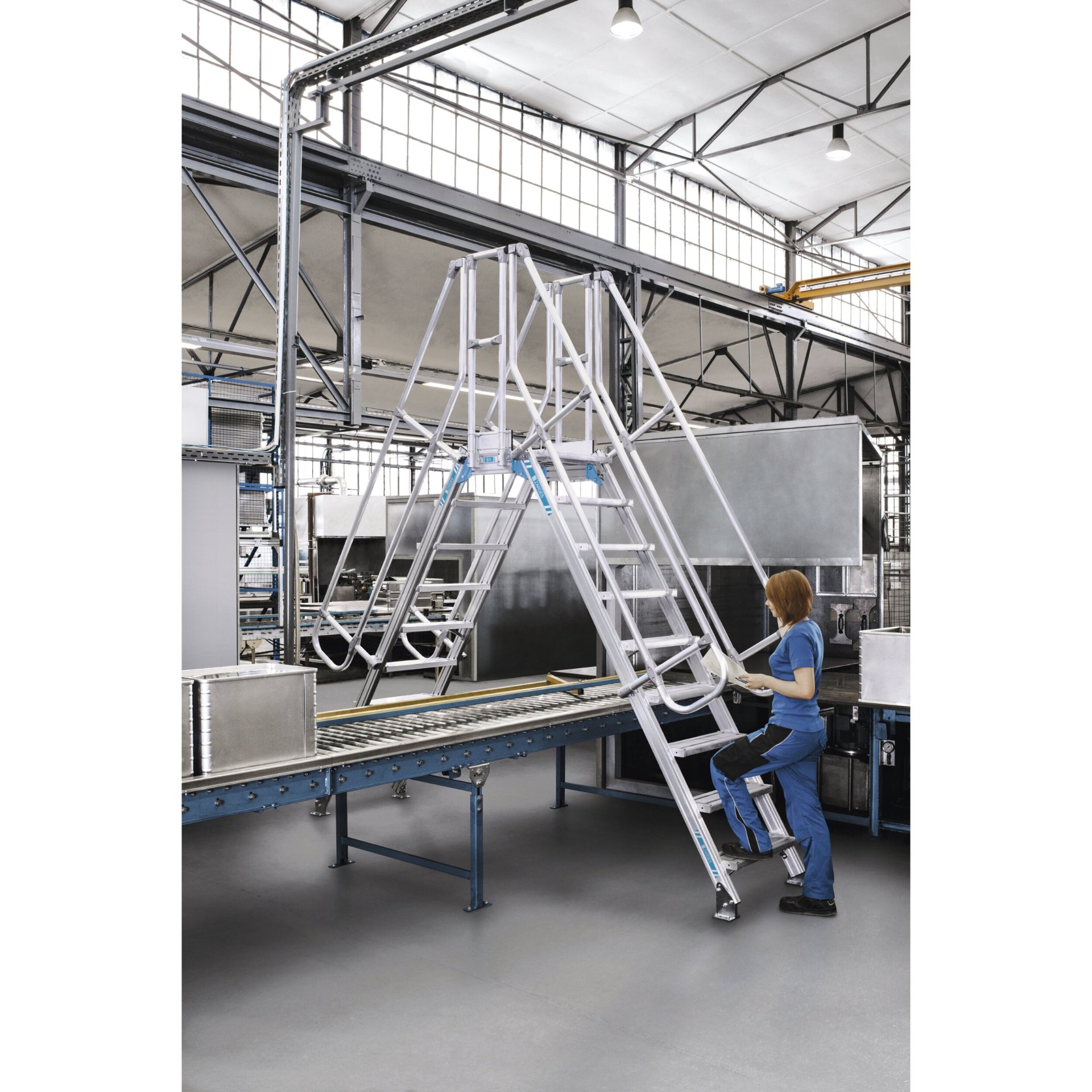LM-Überstieg 60° 4 Stufen, 600 mm breit, Höhe 880 mm