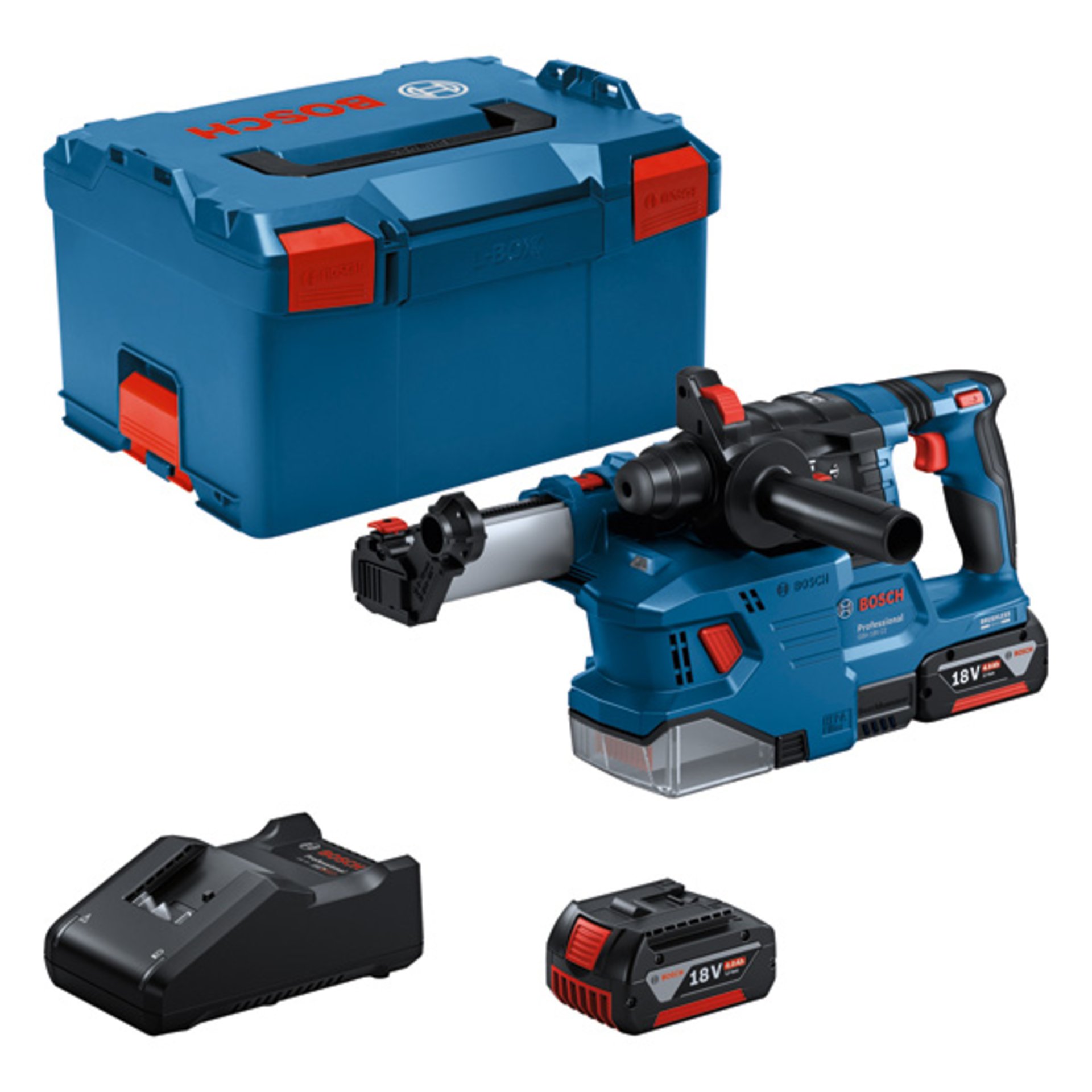 Akku-Bohrhammer mit SDS plus GBH 18V-22, 2 x Akku GBA 18V 4.0Ah in L-BOXX 238