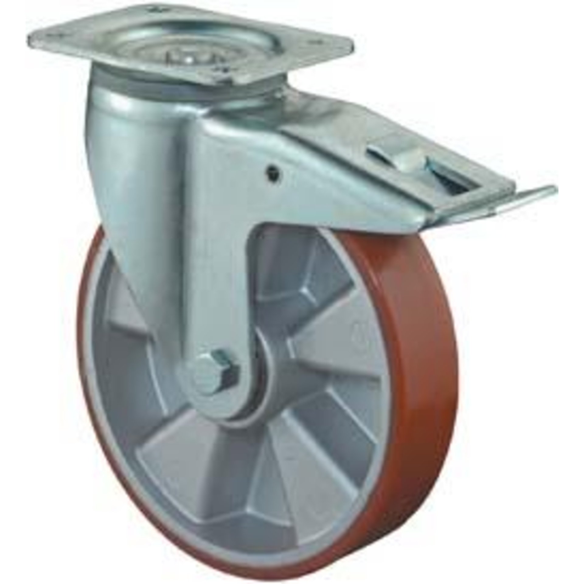 Lenkrolle 100mm LB520.B90Pl.,Polyure Guss,KL,Fest LB520.B90.100 BS ROLLEN