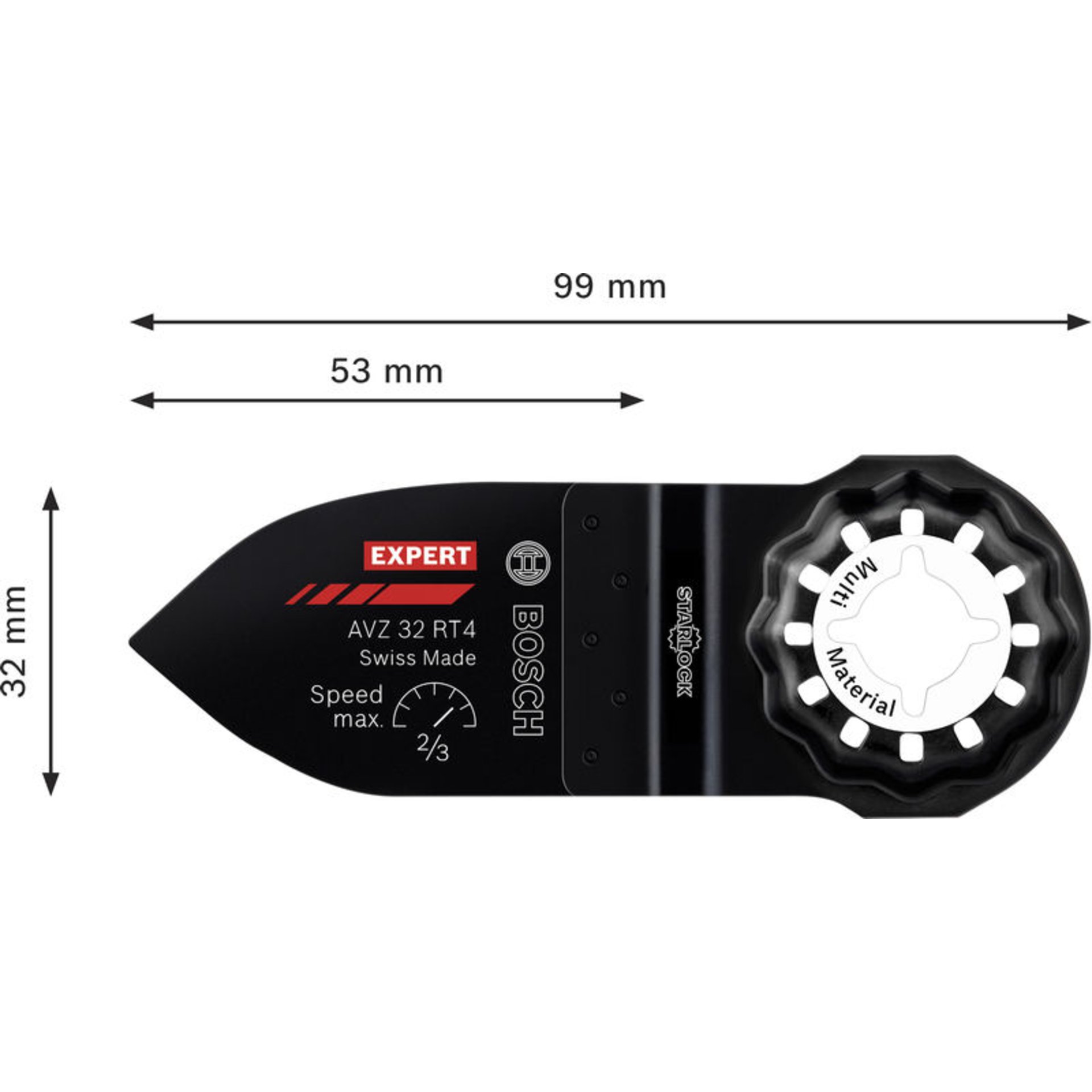 EXPERT AVZ 32 RT4 Schleiffinger, 32 x 53 mm