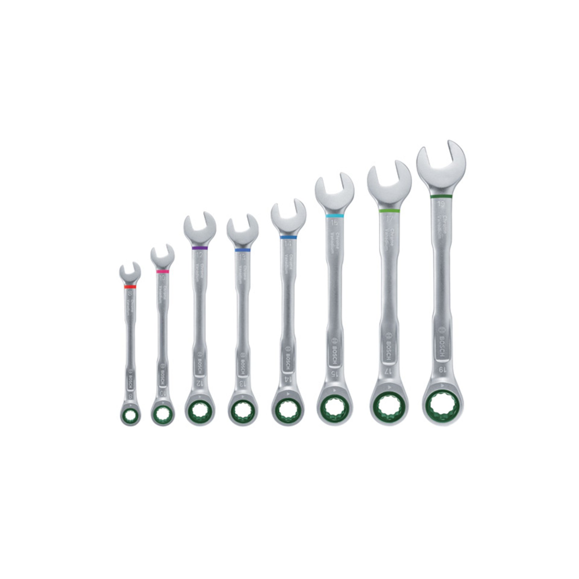 Handwerkzeuge Schraubenschlüssel mit Ratsche Set 8-tlg.
