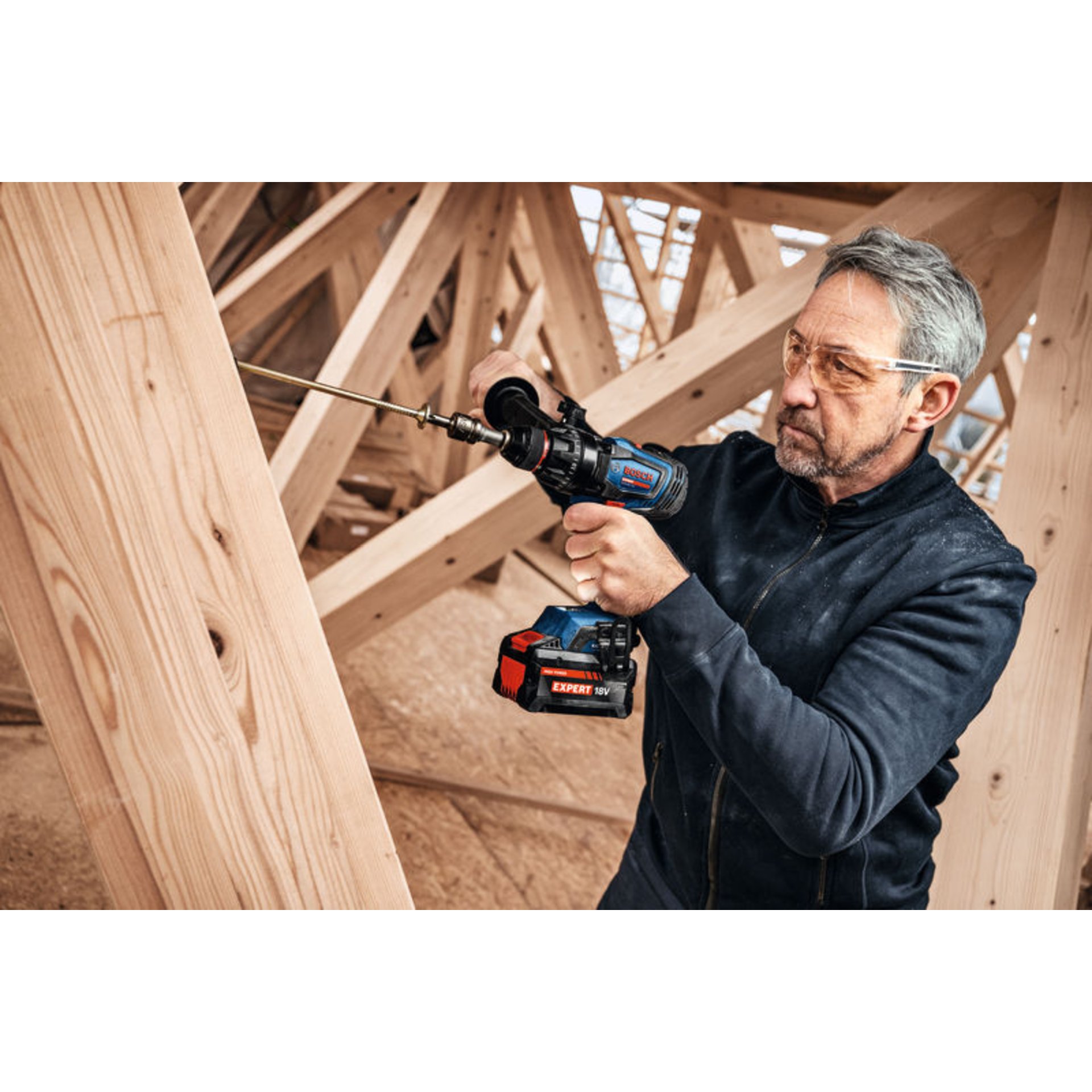 Akku-Bohrschrauber EXSR18V-150,  2 x EXBA18V-80, L-BOXX 136