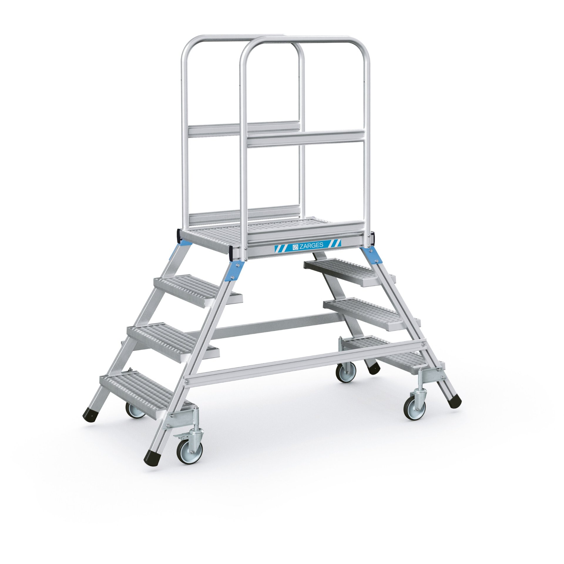 Podesttreppe, beidseitig 4 Stufen