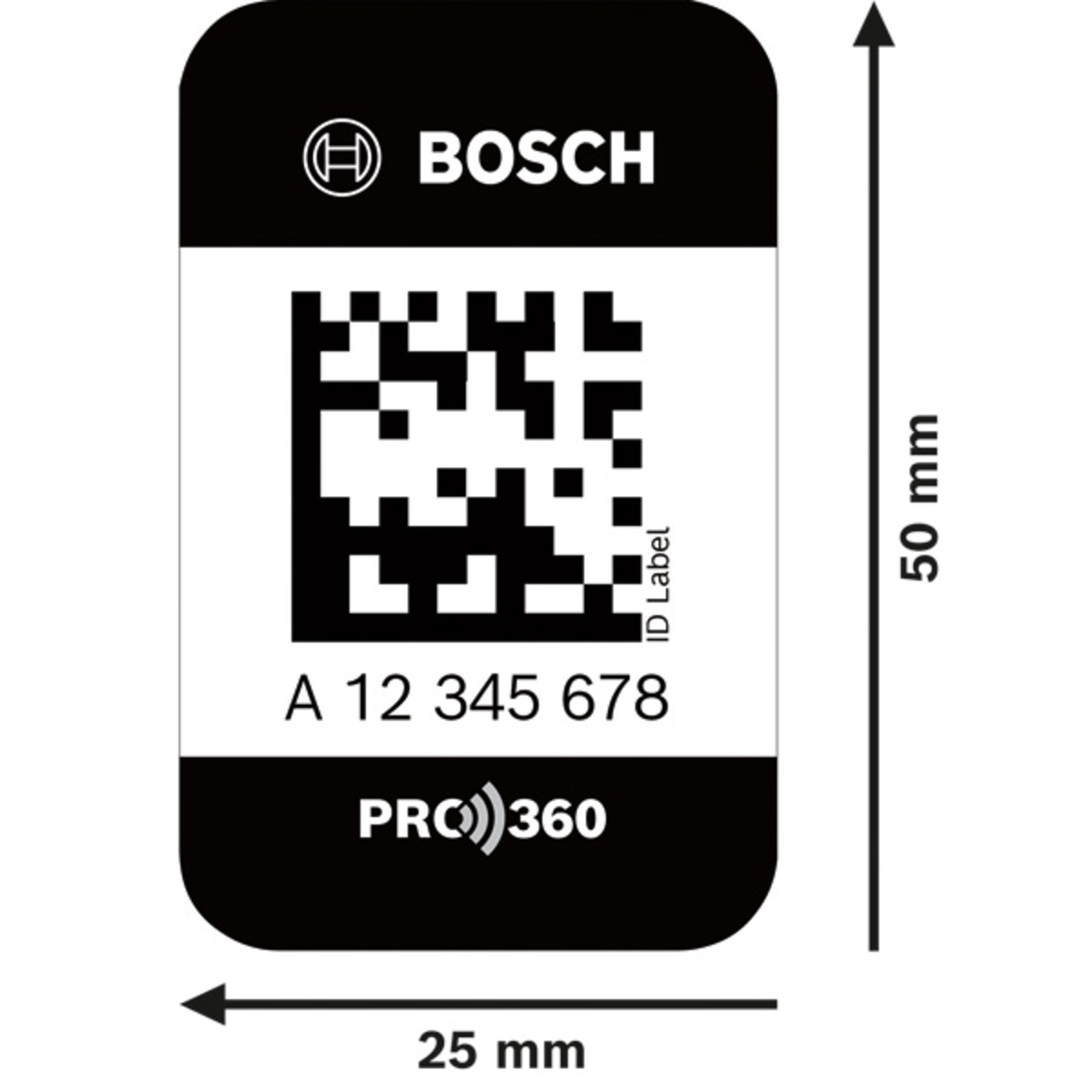 Serviceleistung ID Label groß 50
