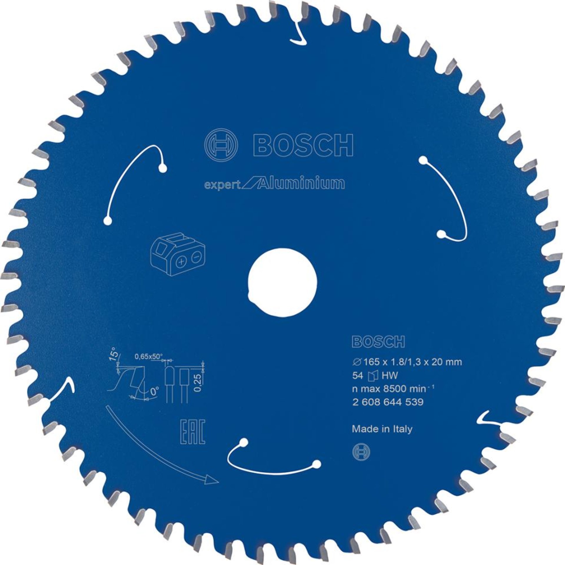 HM-Kreissägeblatt 165x1,8/1,3x20 54Z Bosch VE à 1 Stück Expert for Aluminium