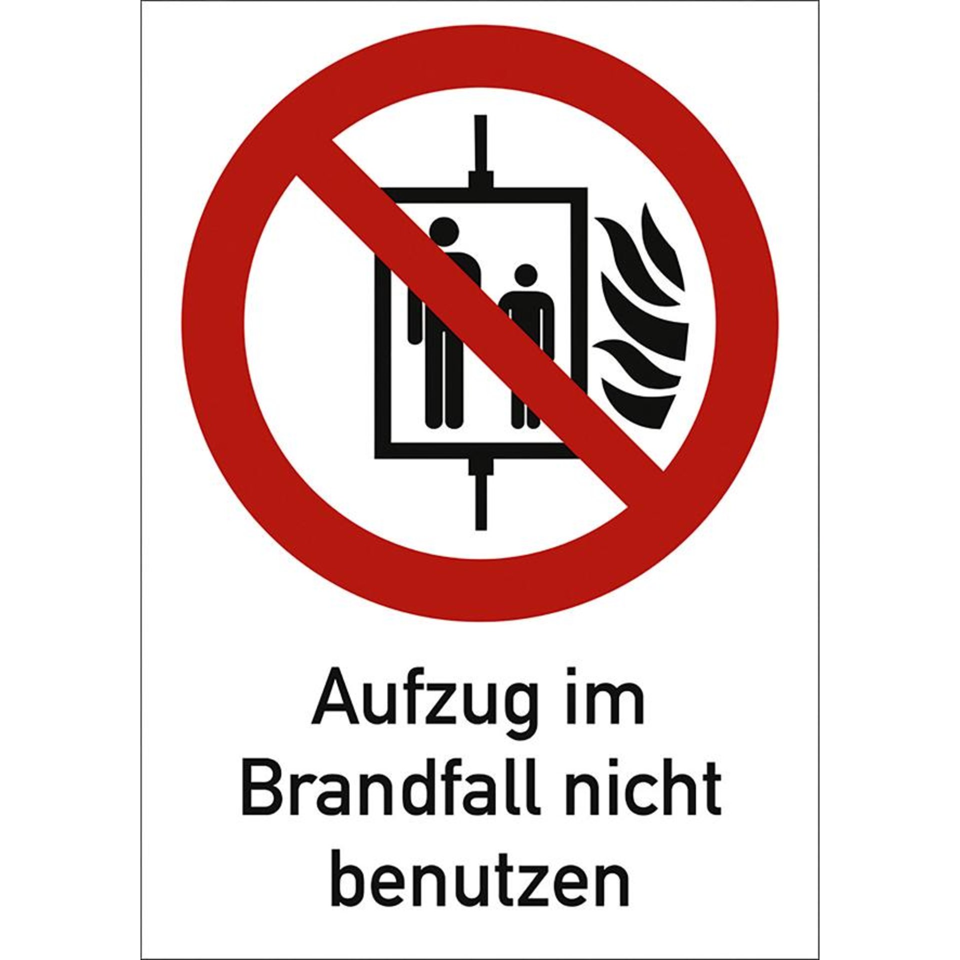 Aufzug im Brandfall ISO-7010 - Symbol P020 Folie 105x148 mm
