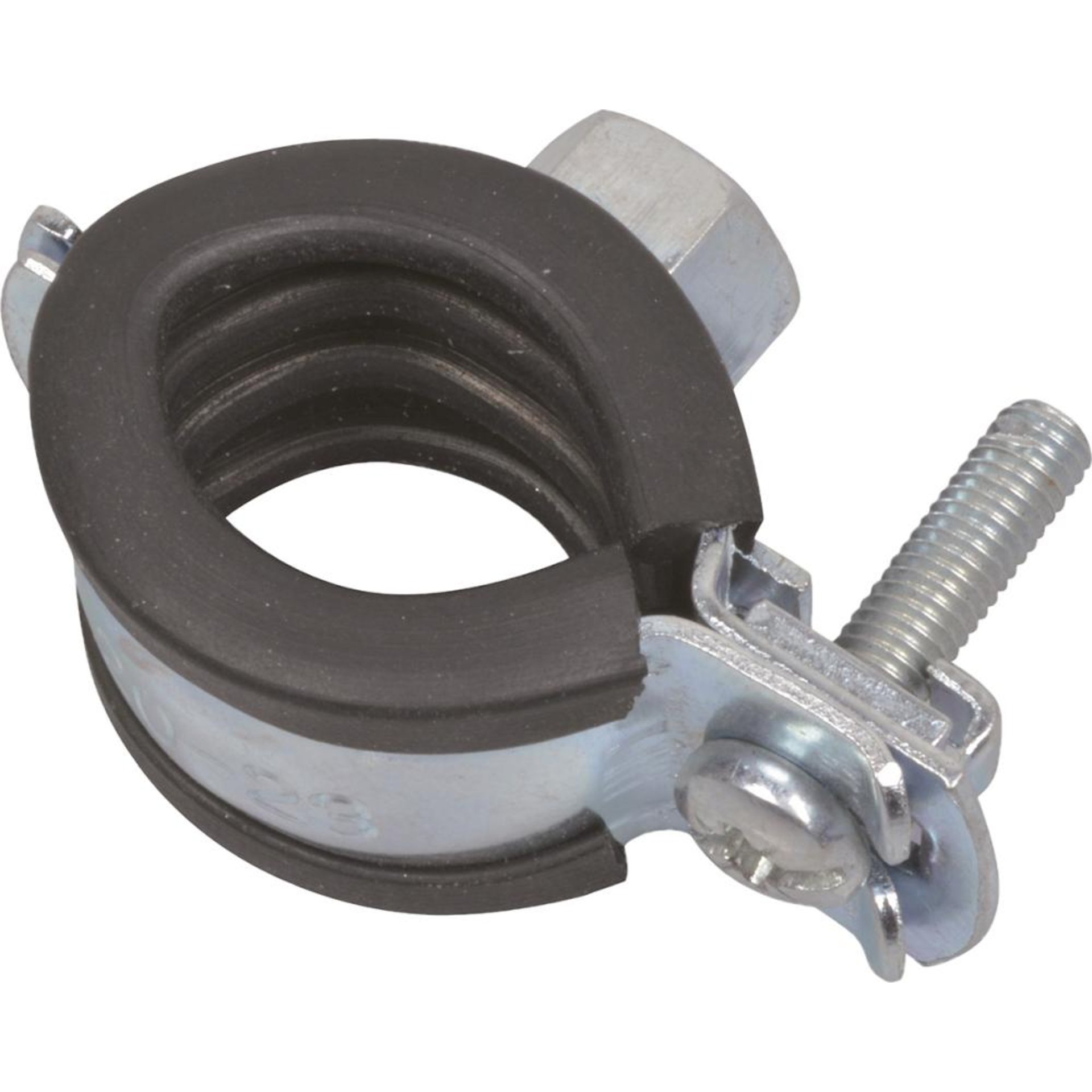 Rohrschelle, 20 - 23 mm, schallgedämmt, für 1/2", mit M8 Gewindemuffe