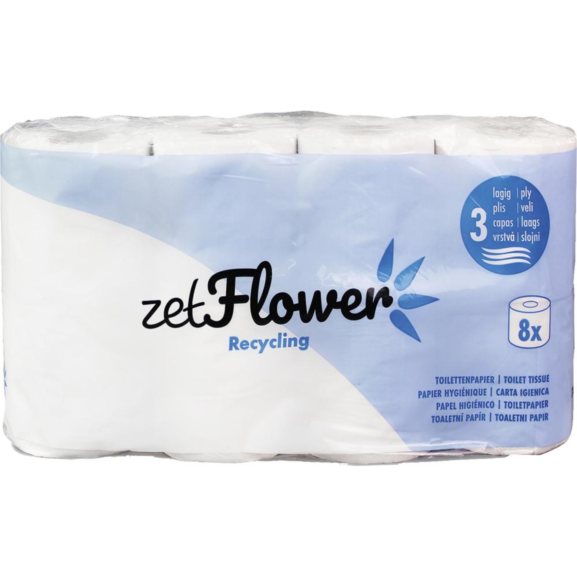 Toilettenpapier 3-lagig, weiß 250 Blatt/Rolle