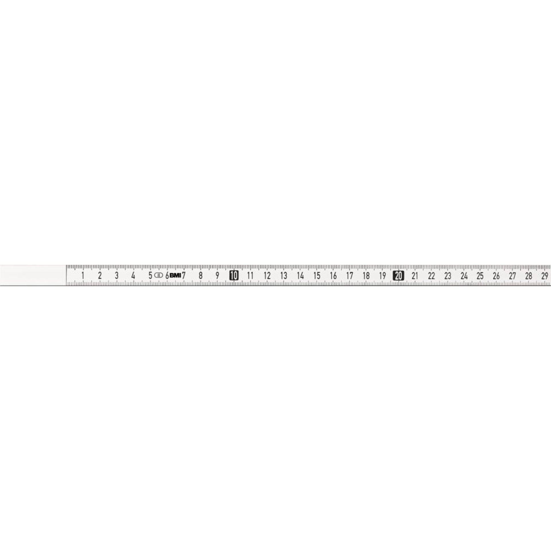 Bandmaß selbstklebend 10mx13mm weiß links BMI