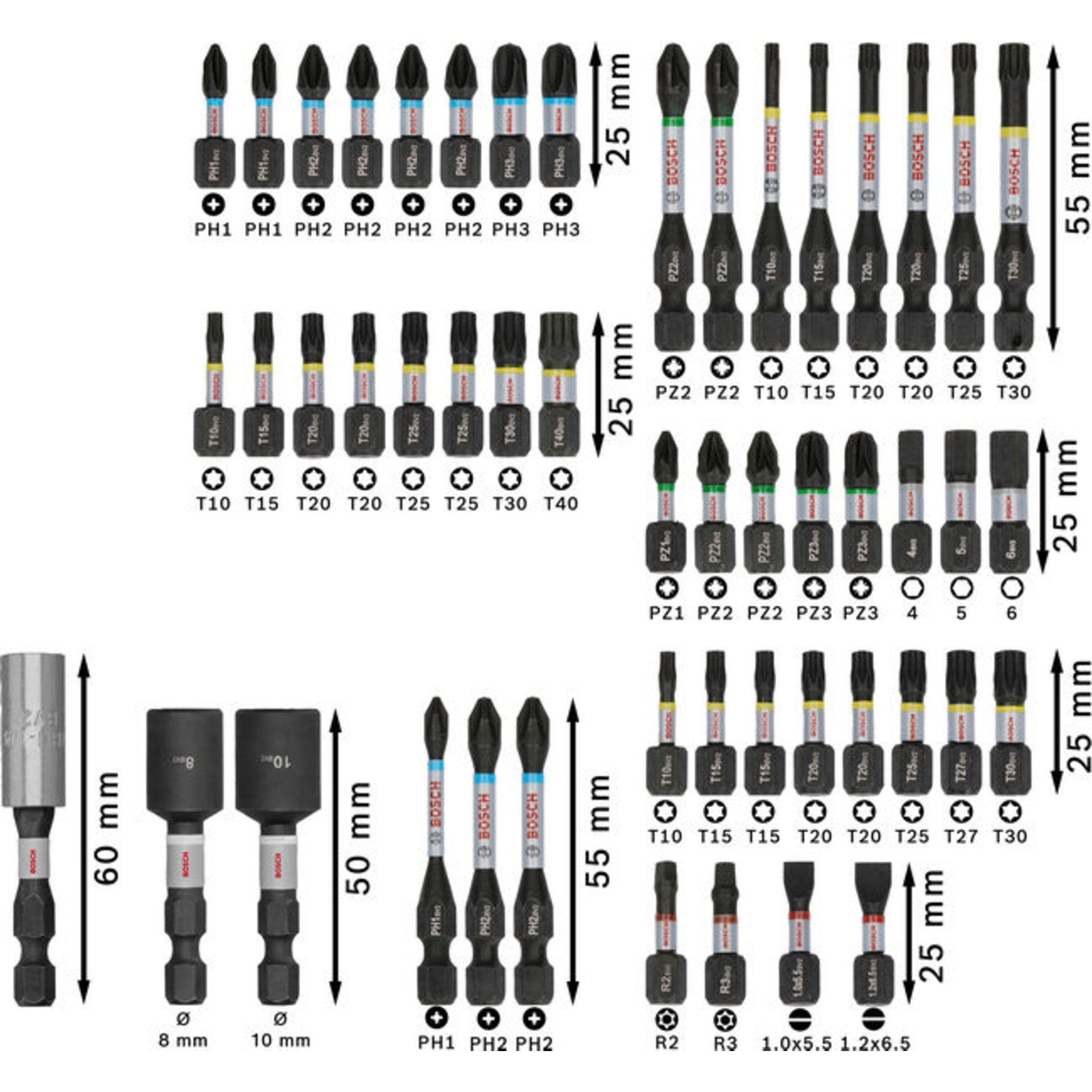 PRO Impact Schrauberbit Set, 50-tlg.