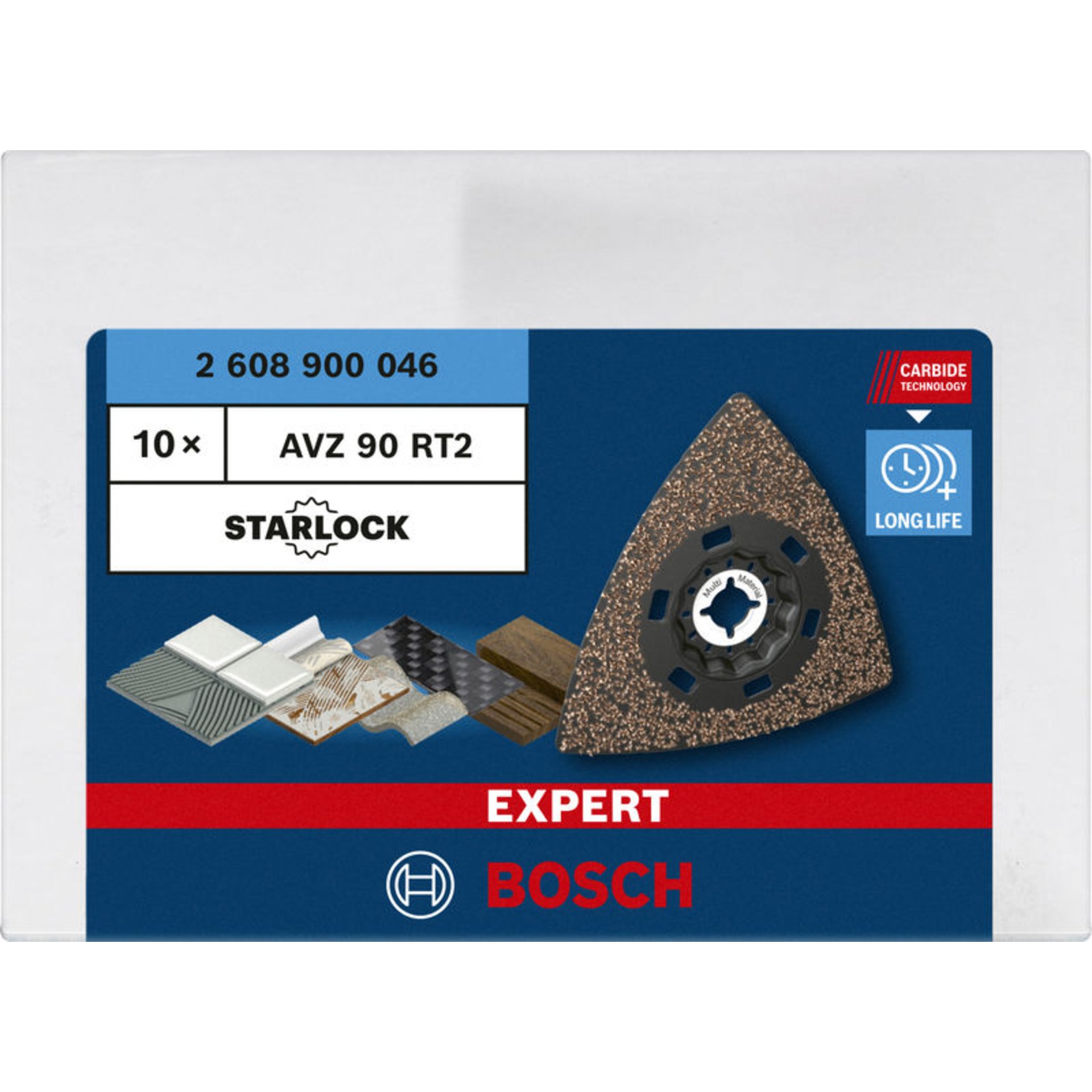 EXPERT AVZ 90 RT2 Schleifplatte für Multifunktionswerkzeuge, 90 mm, 10-tlg.