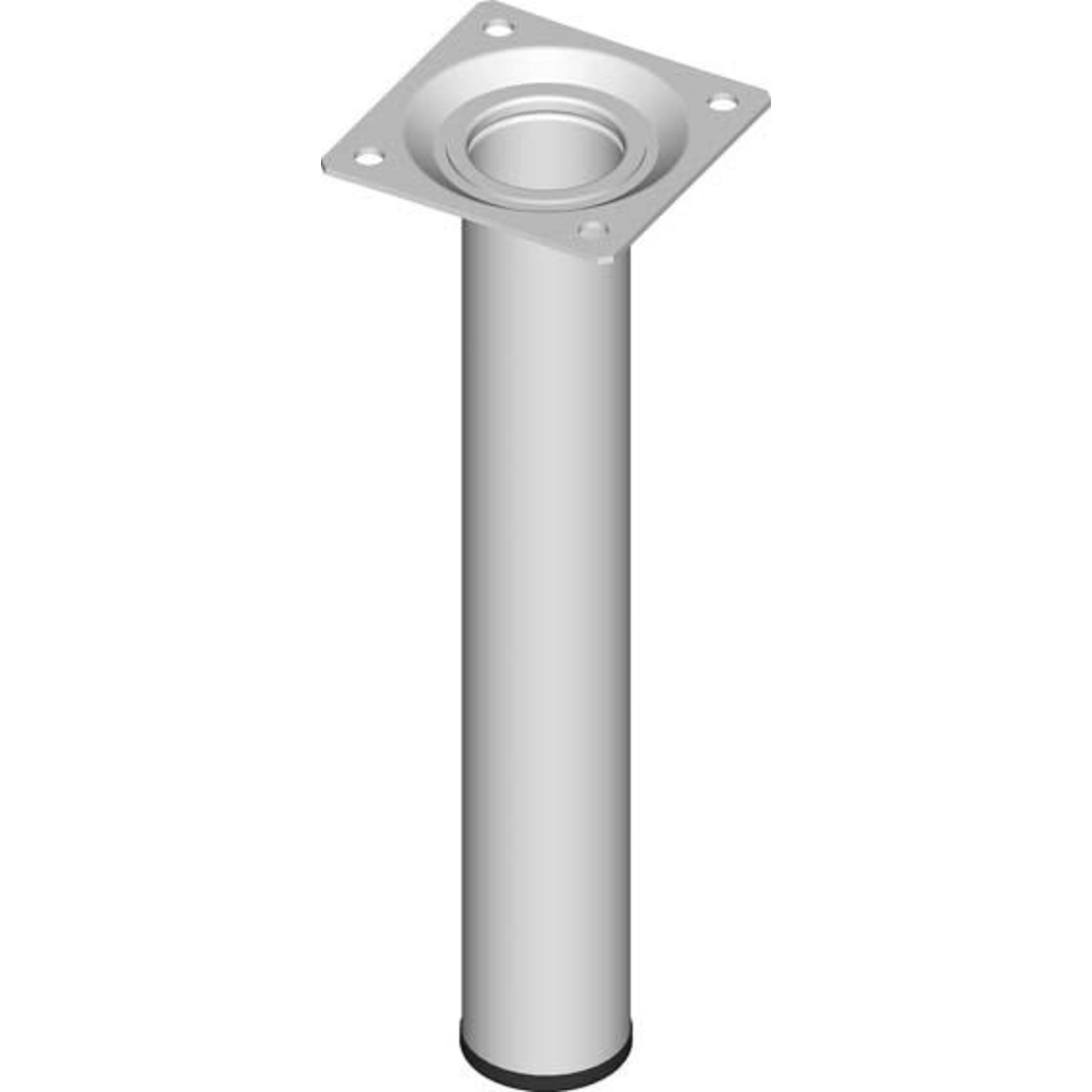 Stahlrohrmöbelfüsse weiss 200mm rd.30mm