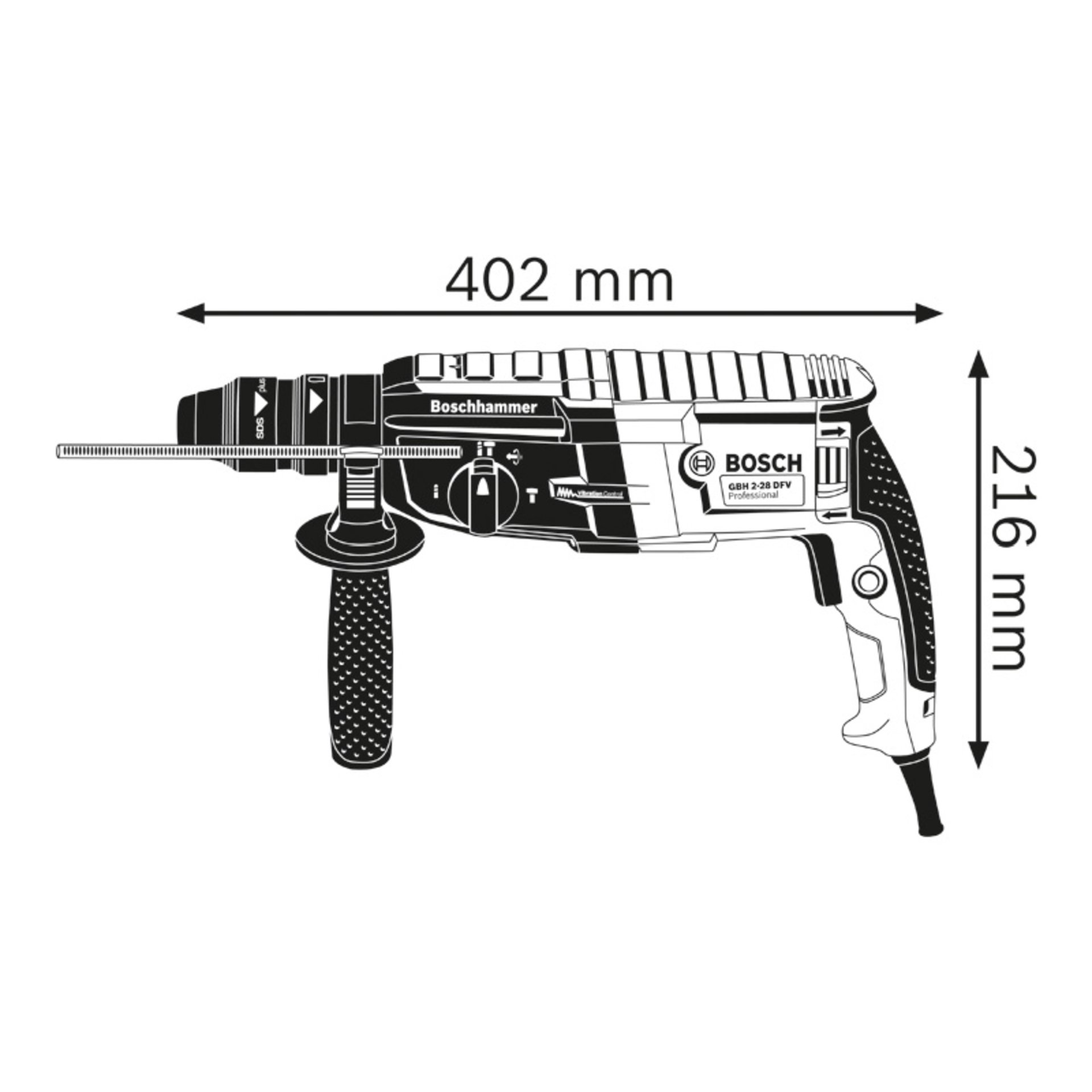 Bohrhammer mit SDS plus GBH 2-28 F, L-BOXX