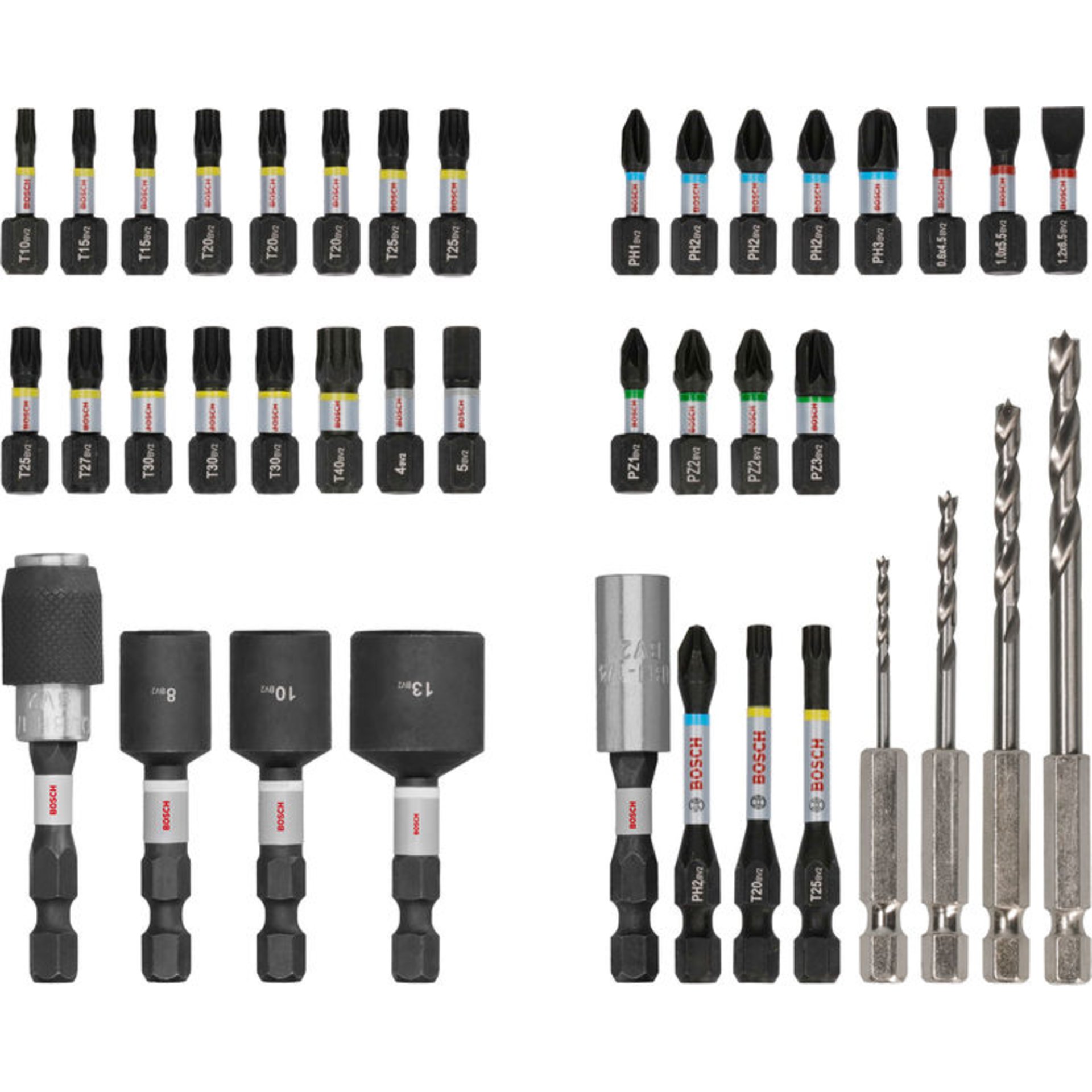 PRO Impact Schrauberbits und Holzbohrer Set, 40-tlg.